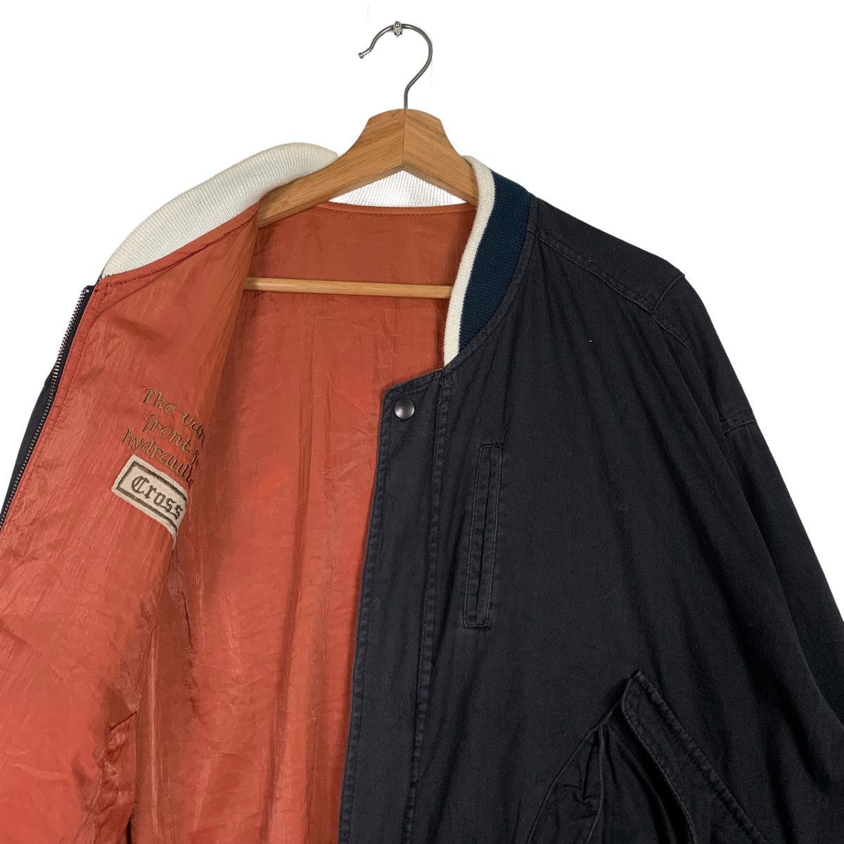 Japanese Brand CROSS BREED Big Logo Reversible Bomber Jacket #0118-C7 Size US L / EU 52-54 / 3 - 13 Thumbnail