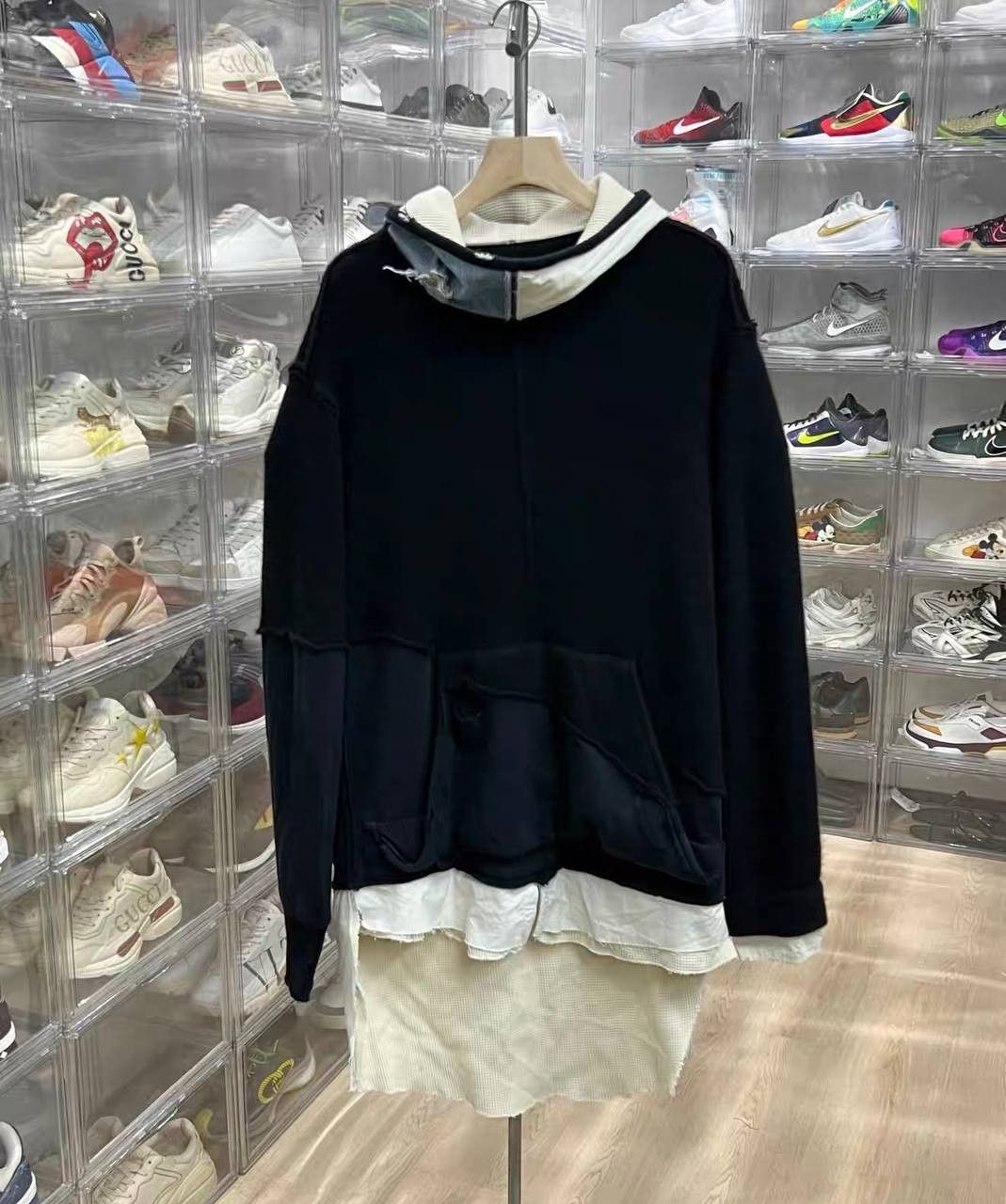 Greg Lauren Greg Lauren denim and wool patchwork sweatshirt Size US M / EU 48-50 / 2 - 1 Thumbnail