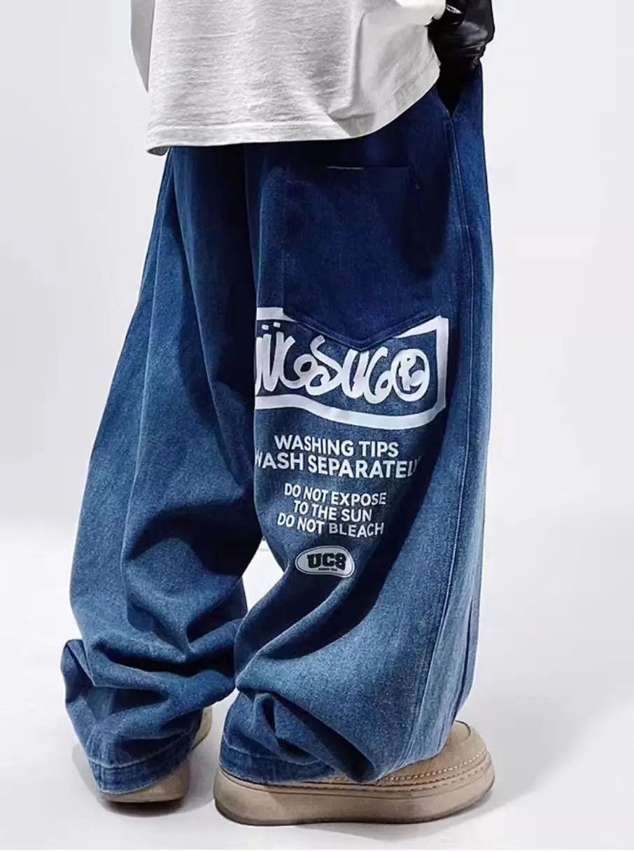 Japanese Brand × Jean Loose Retro Hip Hop Harajuku Street Pants Size US 31 - 2 Thumbnail