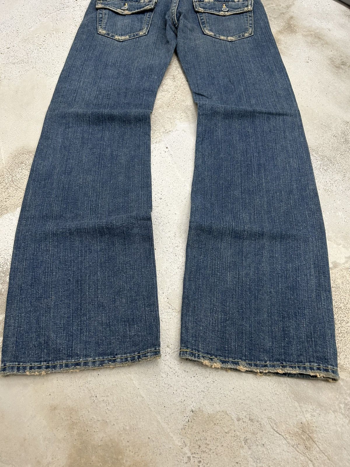 GOSTAR DE FUGA × Hysteric Glamour × Japanese Brand Brappers Jean Flare Rectangular Pocket Distressed Denim Size US 29 - 11 Thumbnail