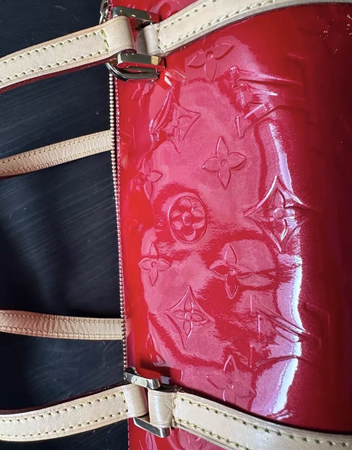 Louis Vuitton Louis Vuitton (LV) Papillon Large Vegetable Tanned Patent L Size ONE SIZE - 6 Thumbnail