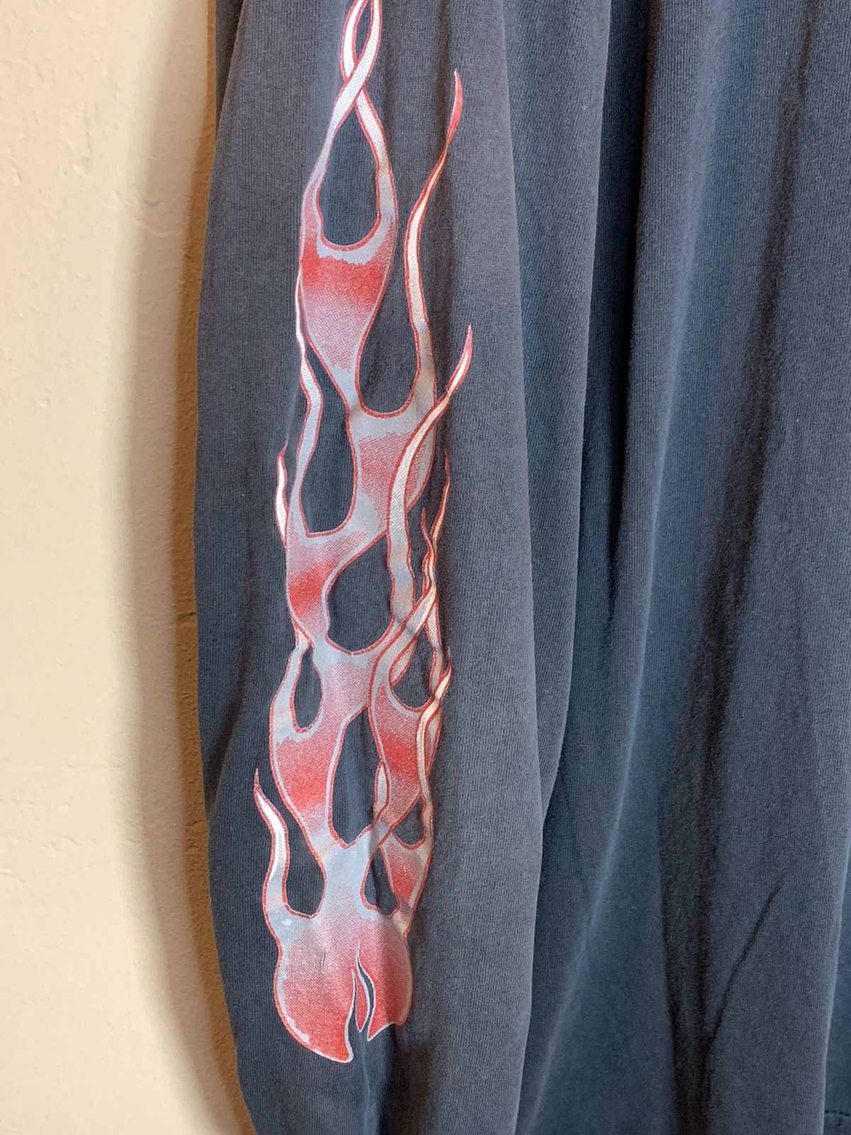 Vintage RARE Vintage 90’s Skull Biker Flame Sleeve Renegade Classics Size US L / EU 52-54 / 3 - 5 Thumbnail