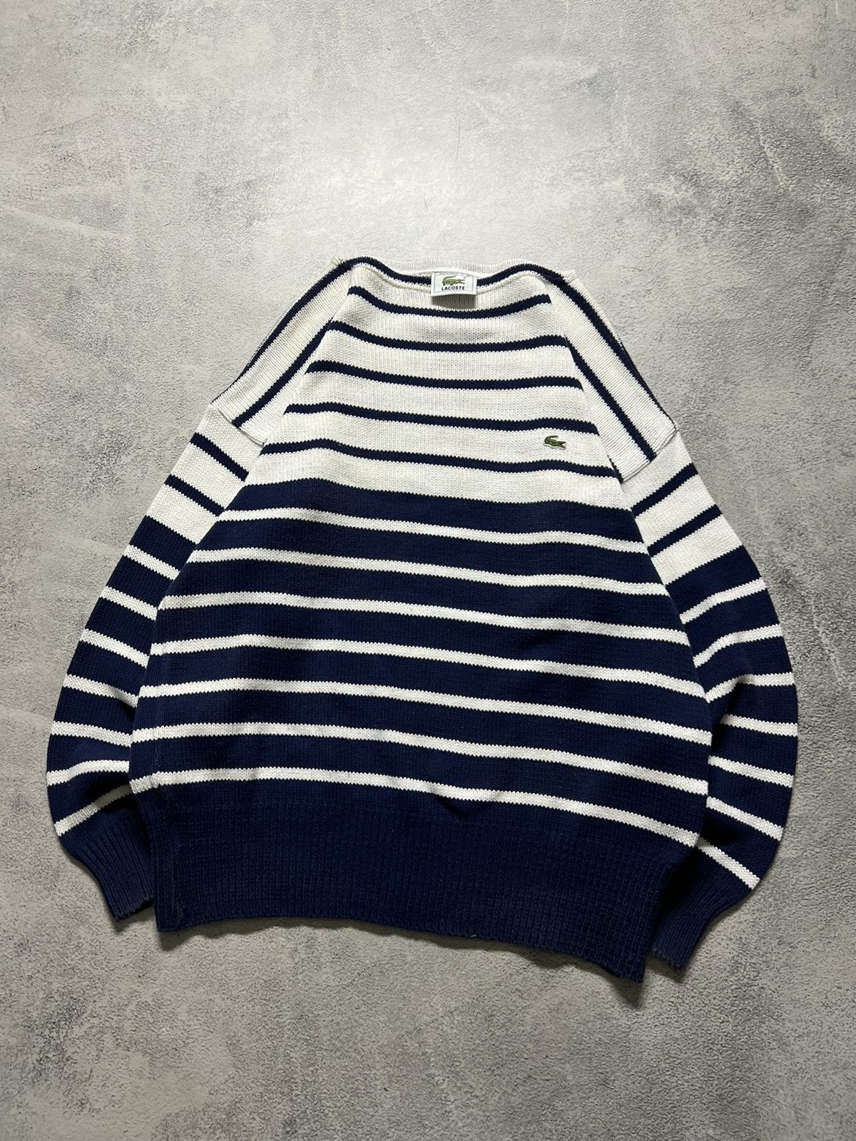 Lacoste × Vintage Vintage Y2k Lacoste Striped Oversized Sweater 90’s Size US M / EU 48-50 / 2 - 3 Thumbnail