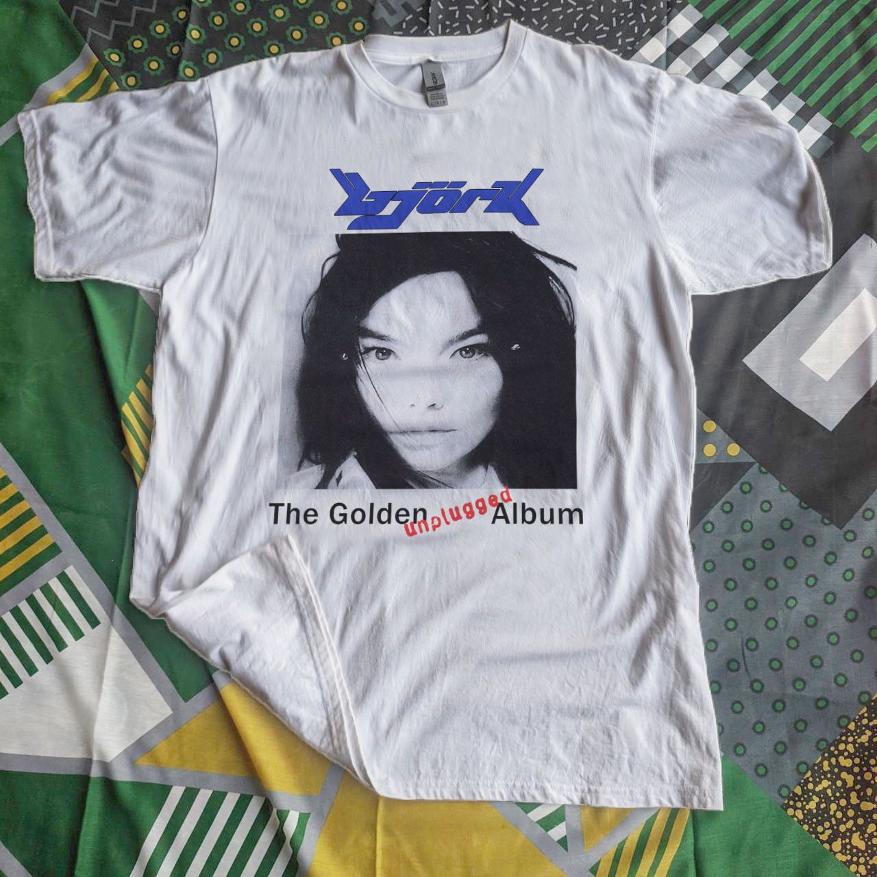 T-shirt Vintage Björk Années 90 - Taille XL - Blanc Manches Courtes