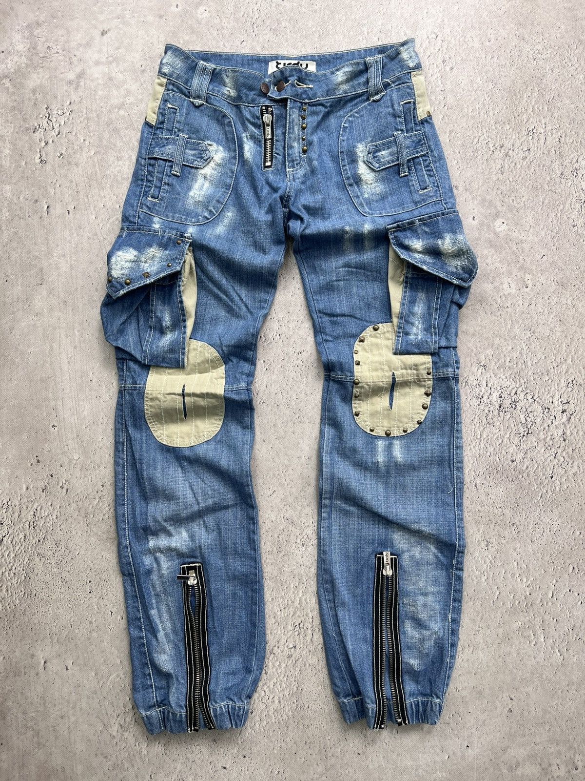 Y2k Jeans 00s TETE HOMME flared cargo pants Y2K
