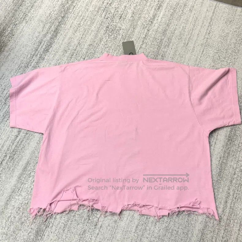 Balenciaga Balenciaga Double b pink short sleeve with big damage Size US XL / EU 56 / 4 - 3 Thumbnail