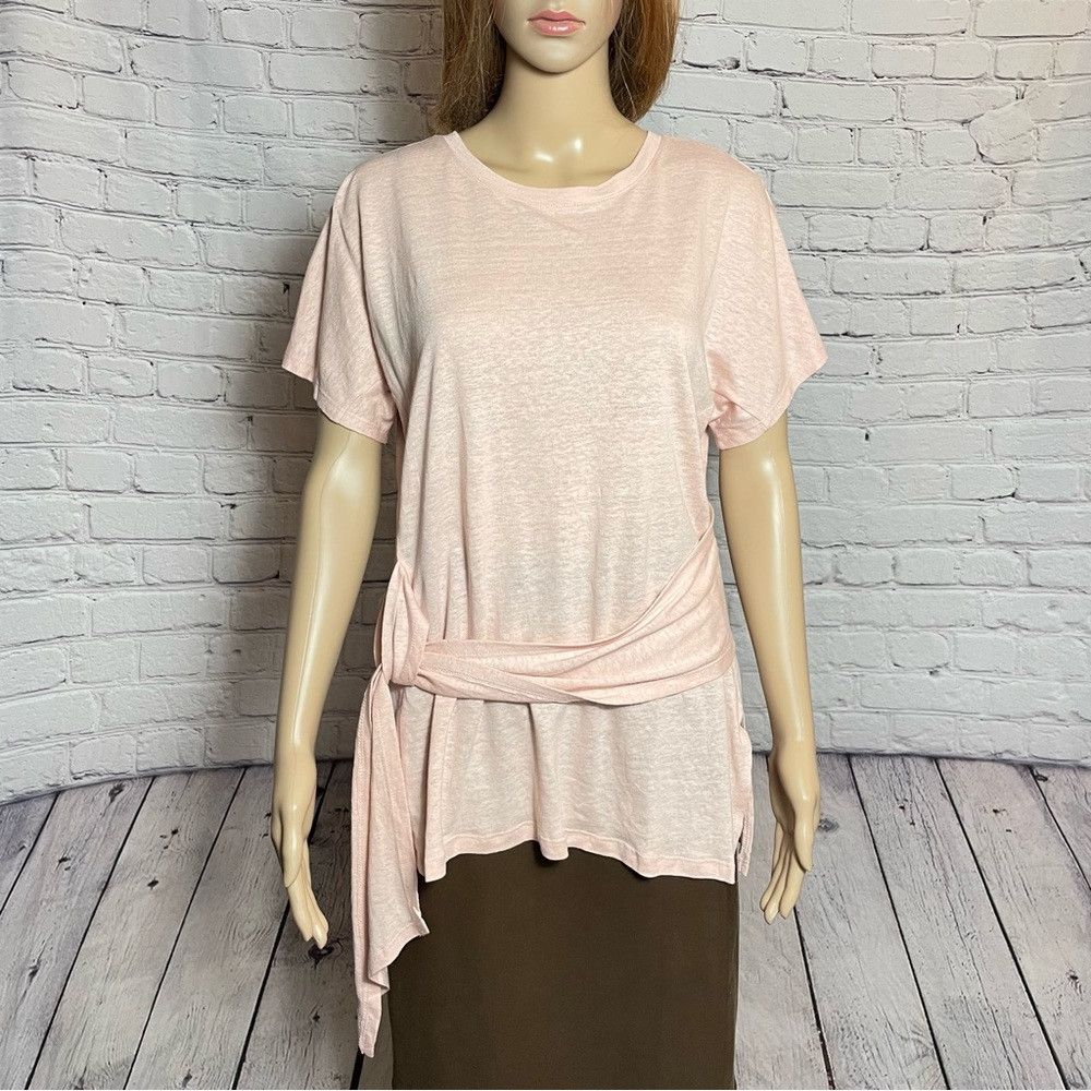 Bcbgmaxazria NWT New $98 BCBGMAXAZRIA Pink Linen Dolman Sleeve Top Size Size XXS / US 00 / IT 34 - 2 Thumbnail