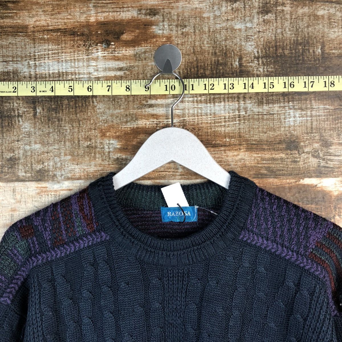 Vintage Rasoza art vintage japan Purple Knitwear #A1801 Size US M / EU 48-50 / 2 - 4 Thumbnail