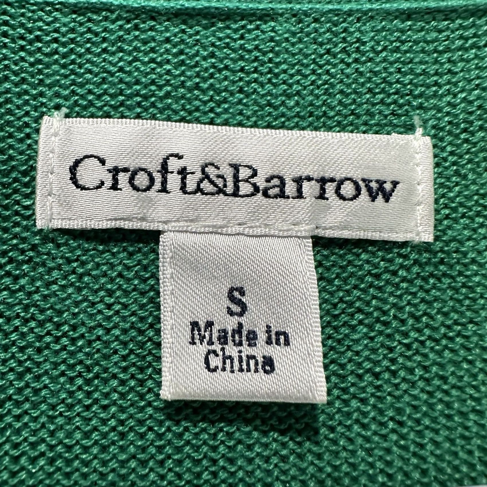 Croft & Barrow Croft Barrow Cardigan Sweater Womens S Green Open Front Fashion Knit Classic Casual Travel EUC Size S / US 4 / IT 40 - 3 Thumbnail