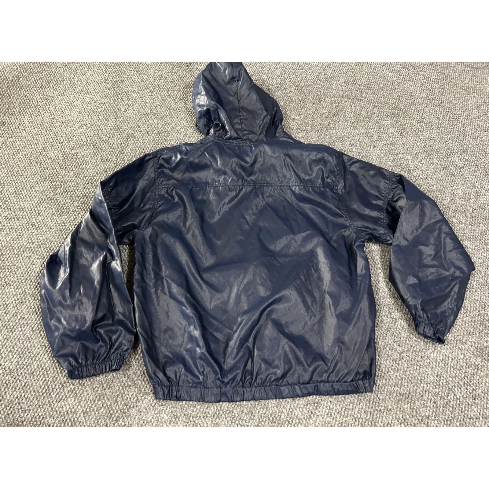Izod VINTAGE IZOD Windbreaker Jacket Mens M Blue Lightweight Hooded Mid-Length Casual, 90s Style, Classic, Nylon, Zip, Regular Fit Size US M / EU 48-50 / 2 - 7 Thumbnail