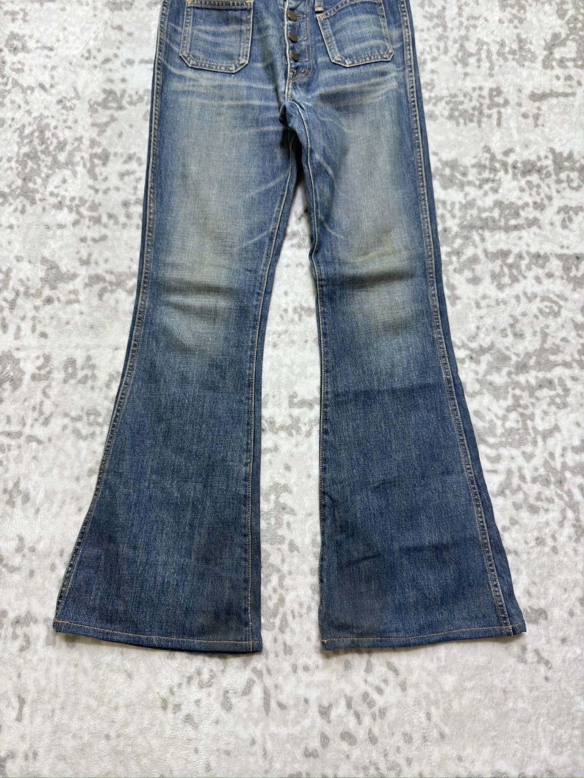 Big John Vintage Rare Big John Flared Bush Pocket Faded Denim Size US 28 / EU 44 - 6 Thumbnail