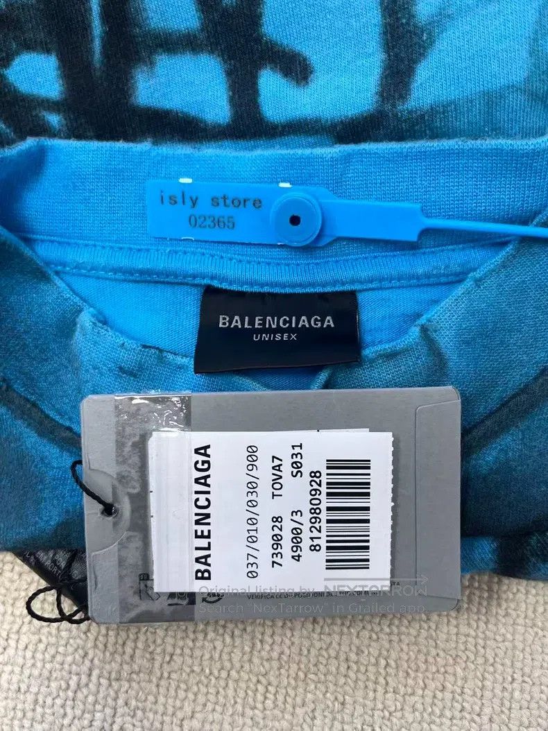 Balenciaga Balenciaga Letter Printed Short Sleeve T-Shirt Size US L / EU 52-54 / 3 - 5 Thumbnail