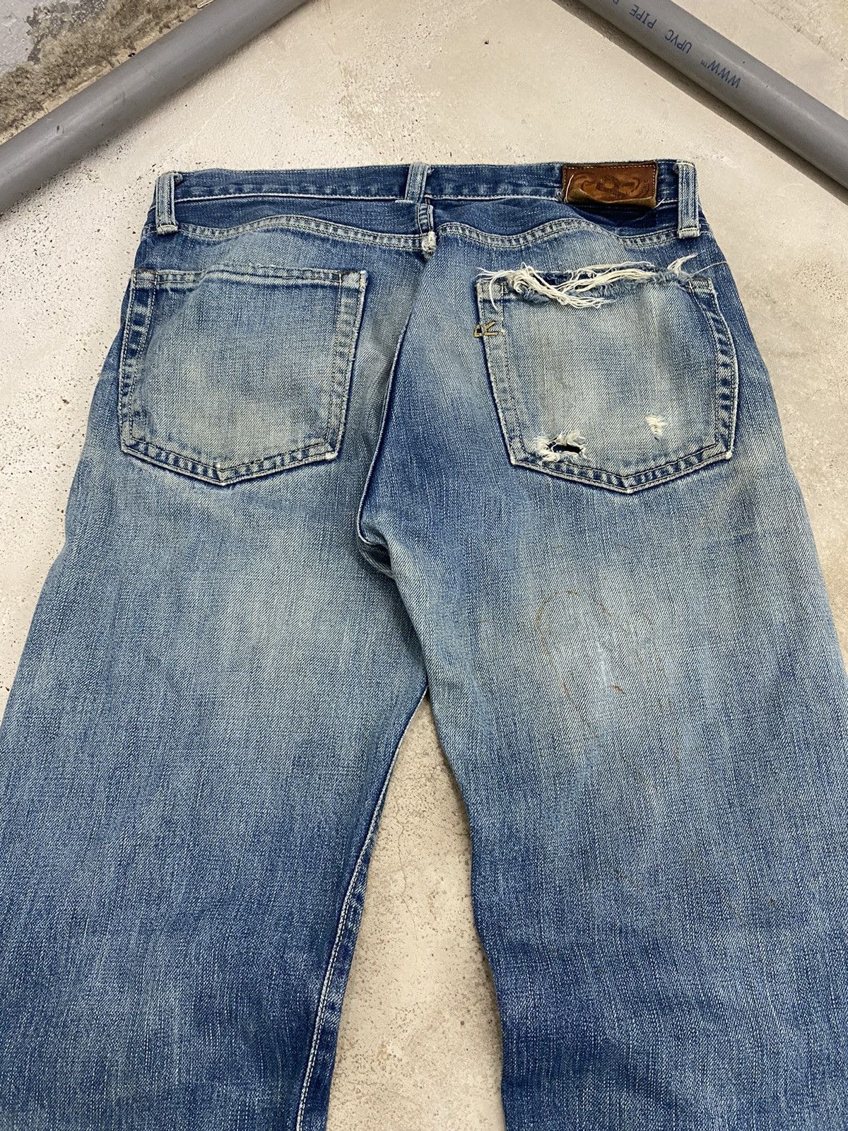 45rpm × Japanese Brand Vintage 45 RPM Archive Japan Jeans Light Mud Dirty Washed Size US 31 - 10 Thumbnail