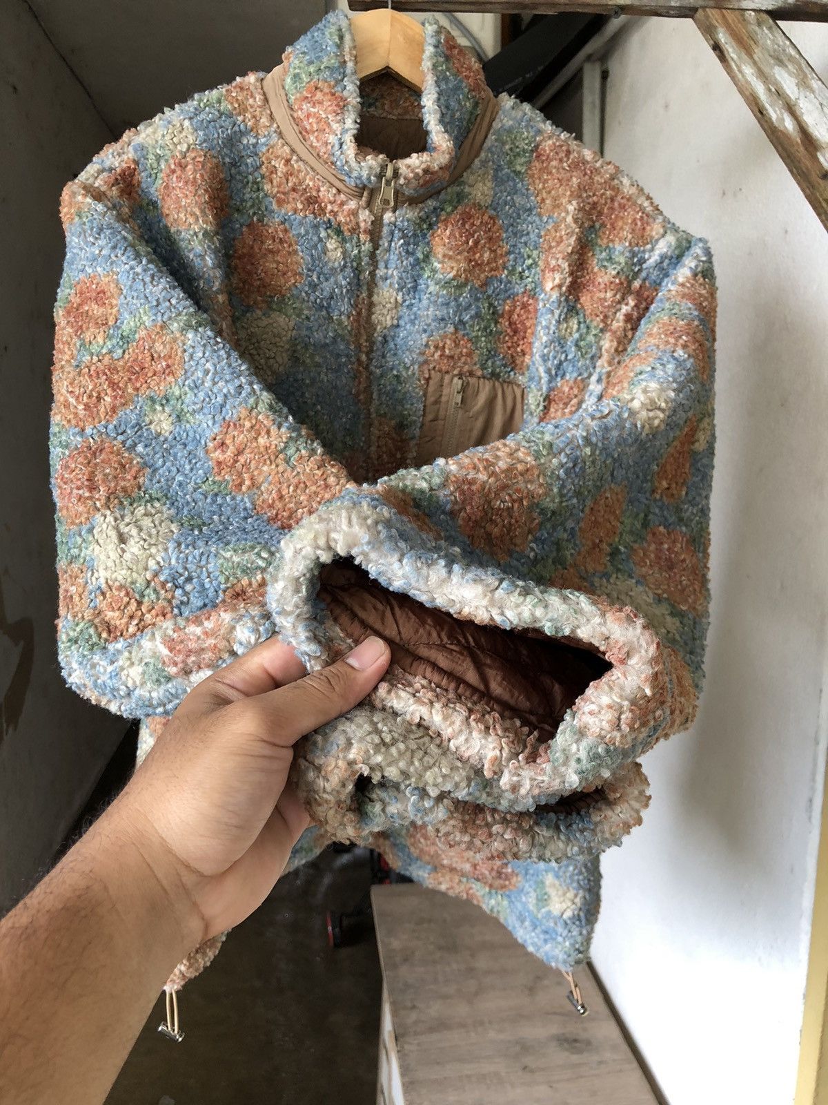 Japanese Brand Jouetie Printed Fleece Reversible Jacket Like Denim Tears Size US M / EU 48-50 / 2 - 12 Thumbnail