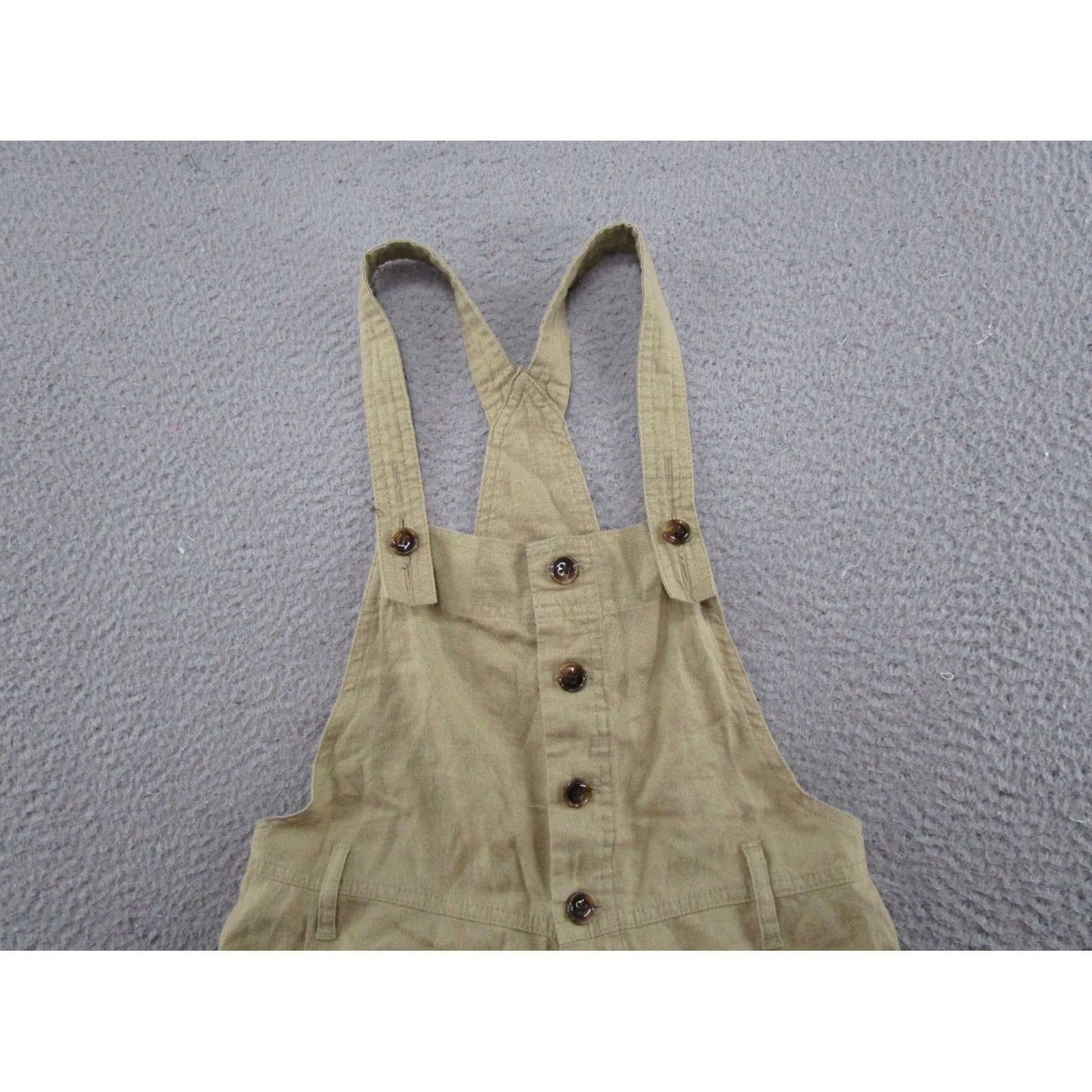 Urban Outfitters Urban Outfitters Boho Linen Blend Button-Front Shortalls Beige Size S Chic One-Piece Women Summer Bohemian Vintage: No Size 28" / US 6 / IT 42 - 3 Thumbnail