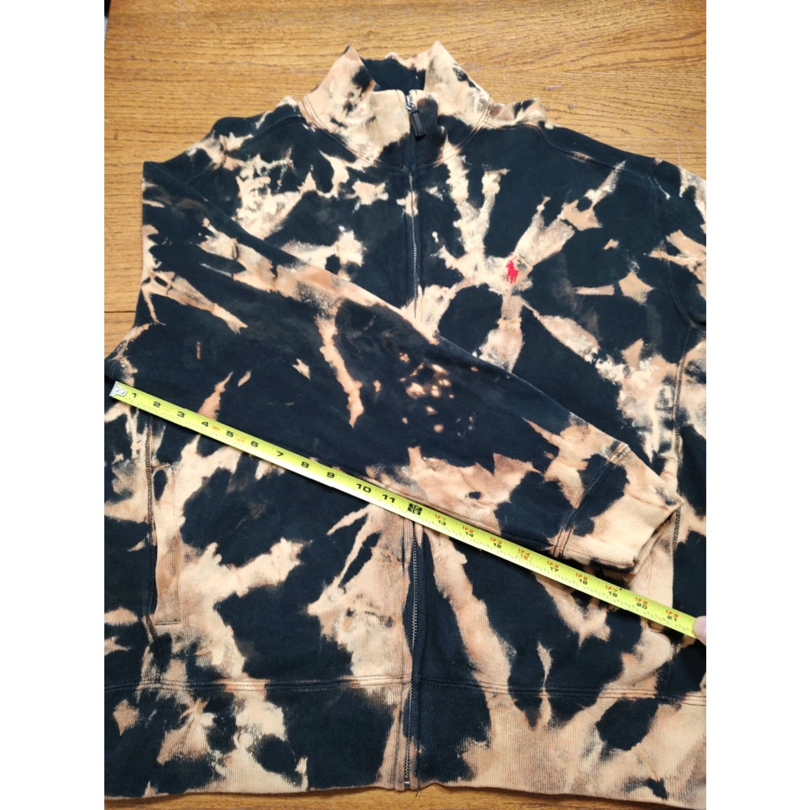 Polo Ralph Lauren VINTAGE Polo Ralph Lauren Full Zip Sweater Tie Dye Black Mens M Size US M / EU 48-50 / 2 - 8 Thumbnail
