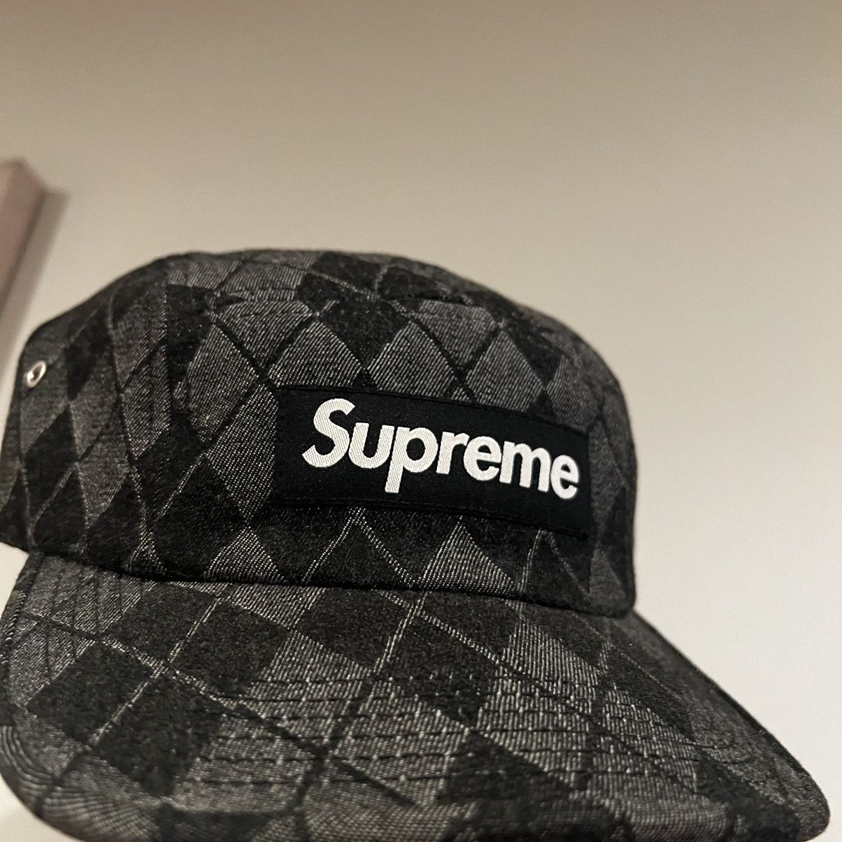 Supreme Supreme Denim Argyle Camp Cap Size ONE SIZE - 10 Thumbnail