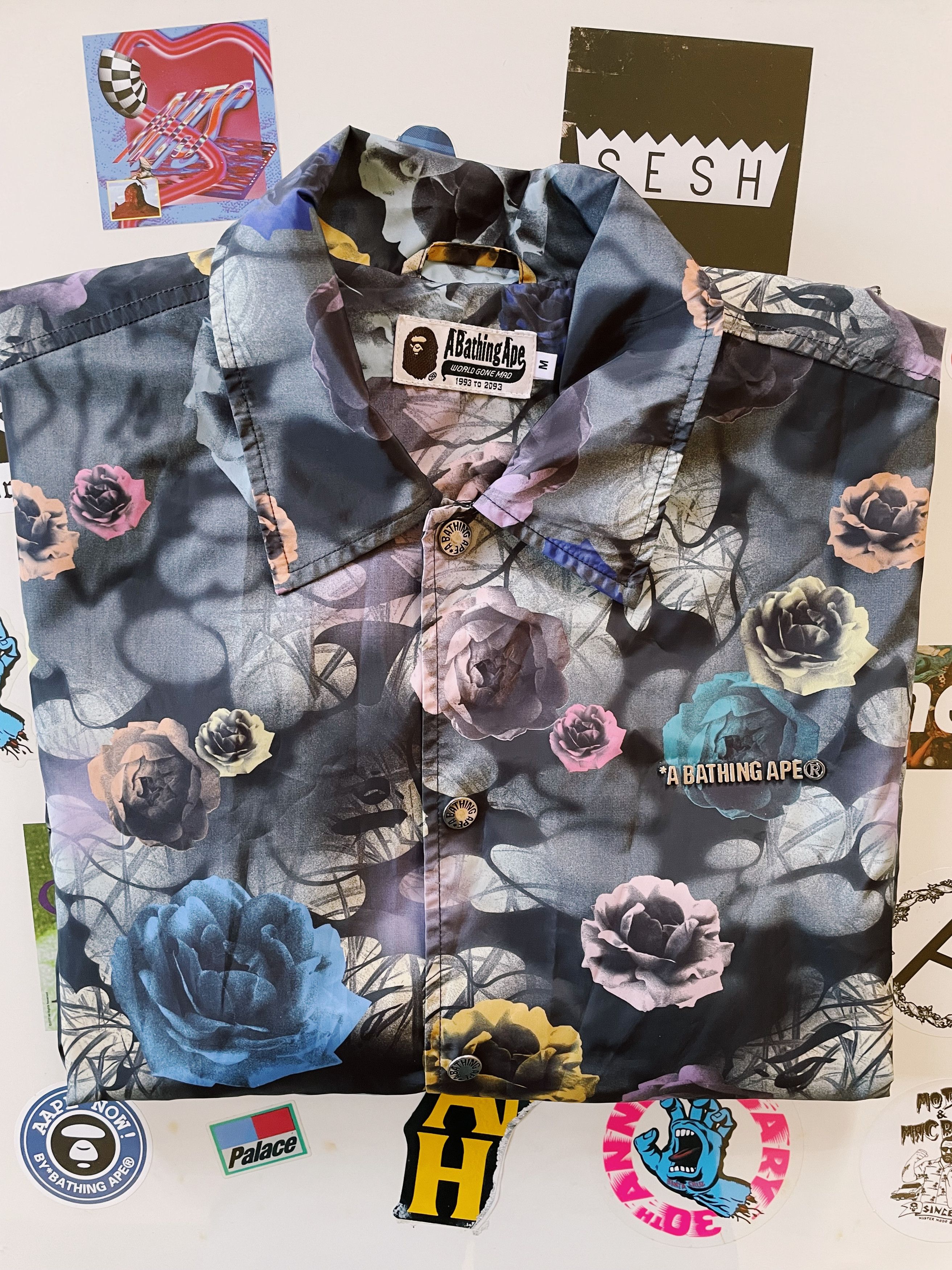Bape Bape A Bathing Ape Floral Camo Coach Jacket Size US M / EU 48-50 / 2 - 9 Thumbnail