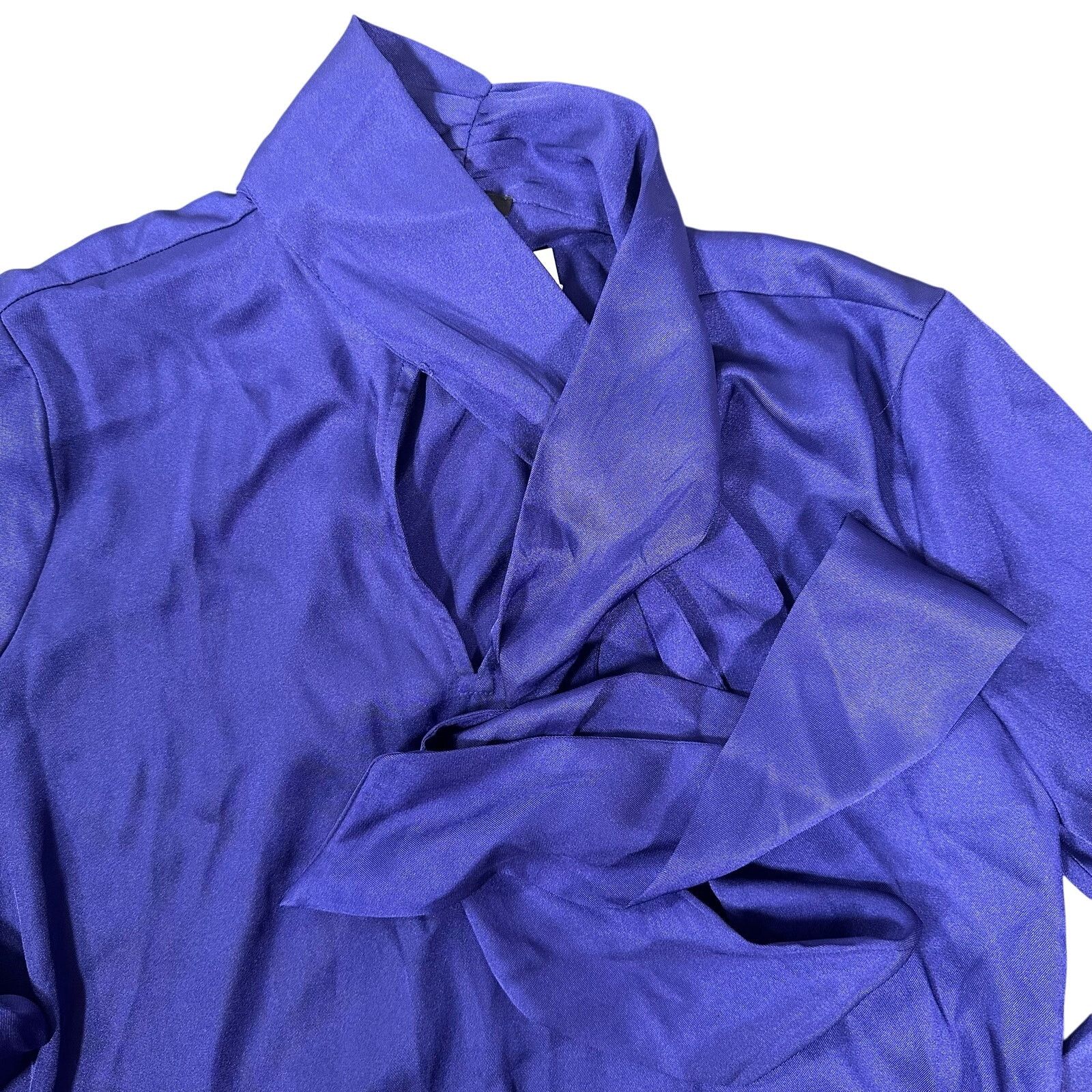 Ann Taylor Ann Taylor Women's Bow Neck Satin Blouse Top Size XS Size XS / US 0-2 / IT 36-38 - 5 Thumbnail