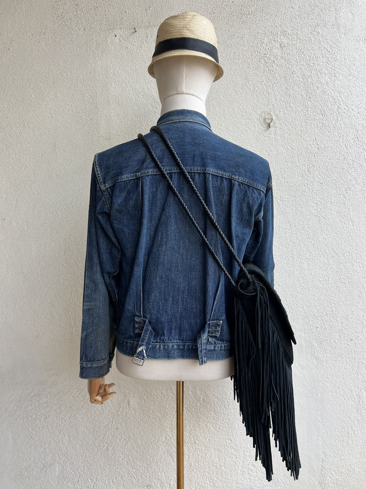 Leather Memory of Tomorrow Japan Black Suede Leather Fringe Bag Size ONE SIZE - 2 Thumbnail