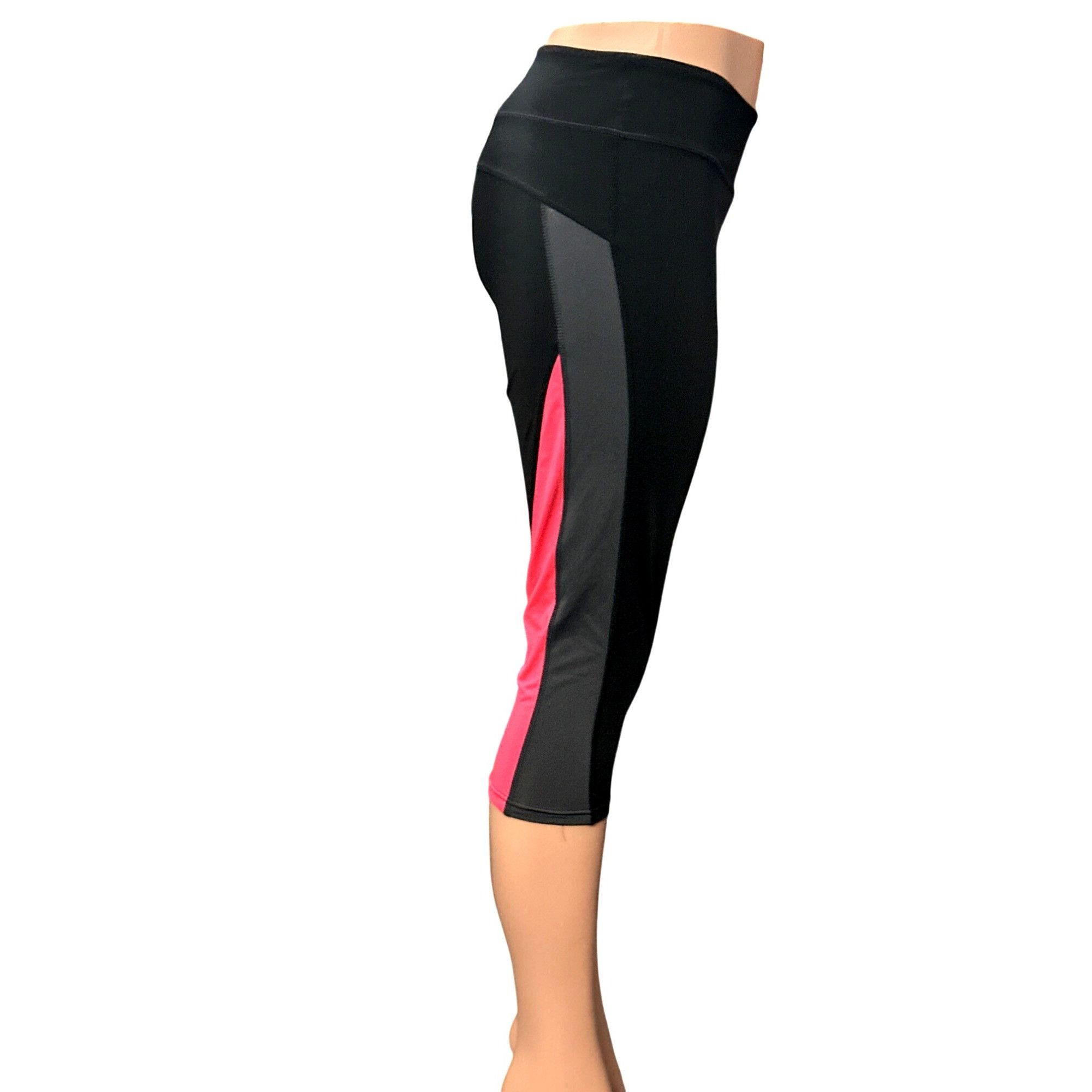 Other CCC Capri Length Pink Black High Waist Athletic Yoga Pants S Size 28" / US 6 / IT 42 - 2 Thumbnail