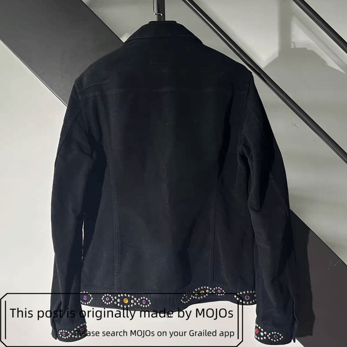 Number (N)ine Sz 3 Number Nine Velvet Stud Jacket mojos933 Size US L / EU 52-54 / 3 - 2 Thumbnail