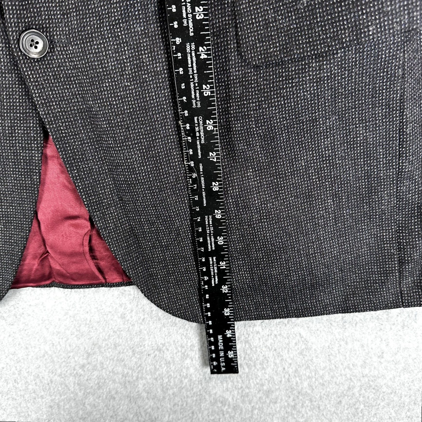 Jack Victor Jack Victor Sport Coat Mens 46 Long Gray Wool Check Two Button Notch Lapel Canada Size US S / EU 44-46 / 1 - 5 Thumbnail