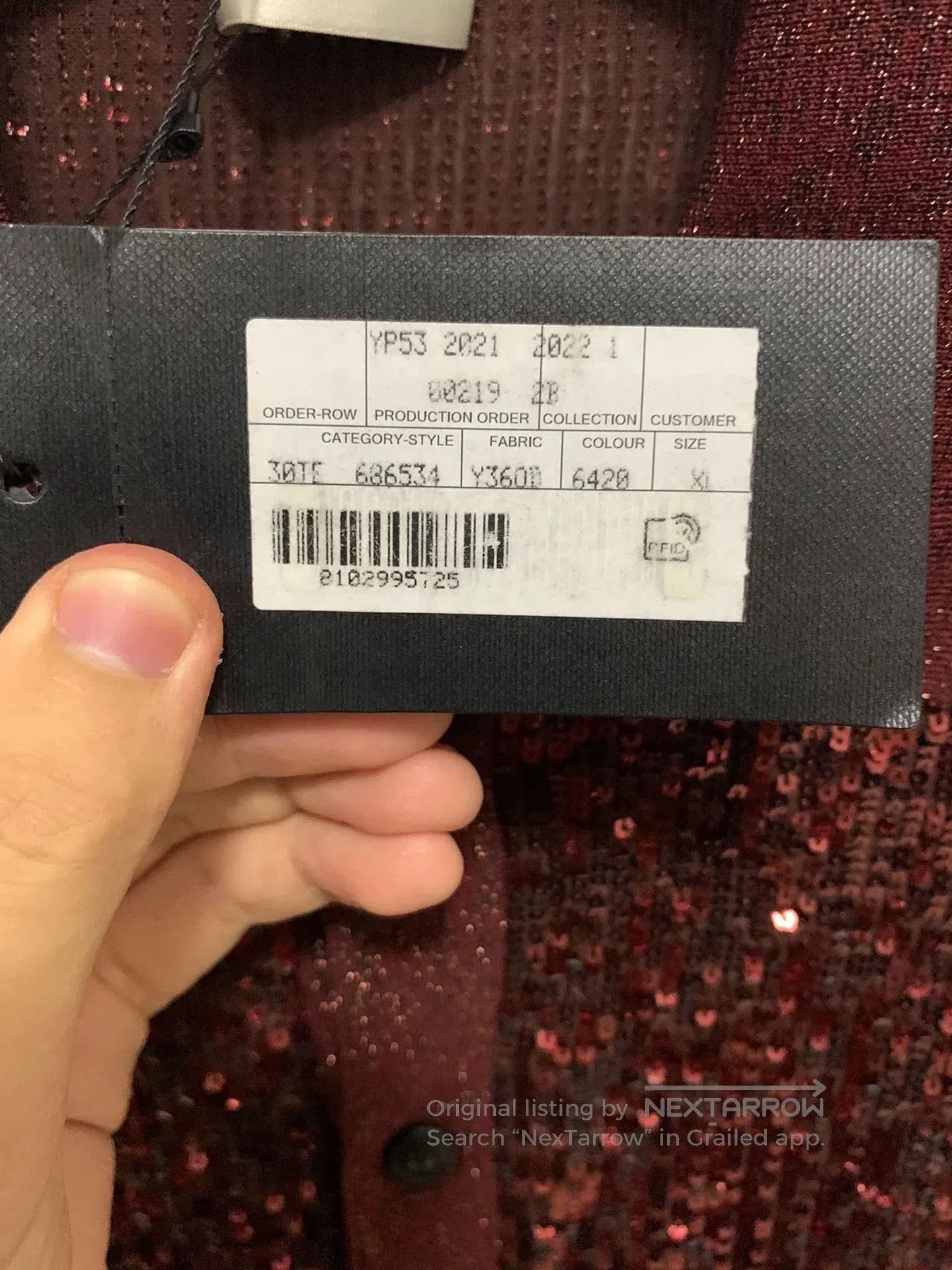 Saint Laurent Paris Saint Laurent SLP Red Sequin Shirt. Size US XL / EU 56 / 4 - 5 Thumbnail