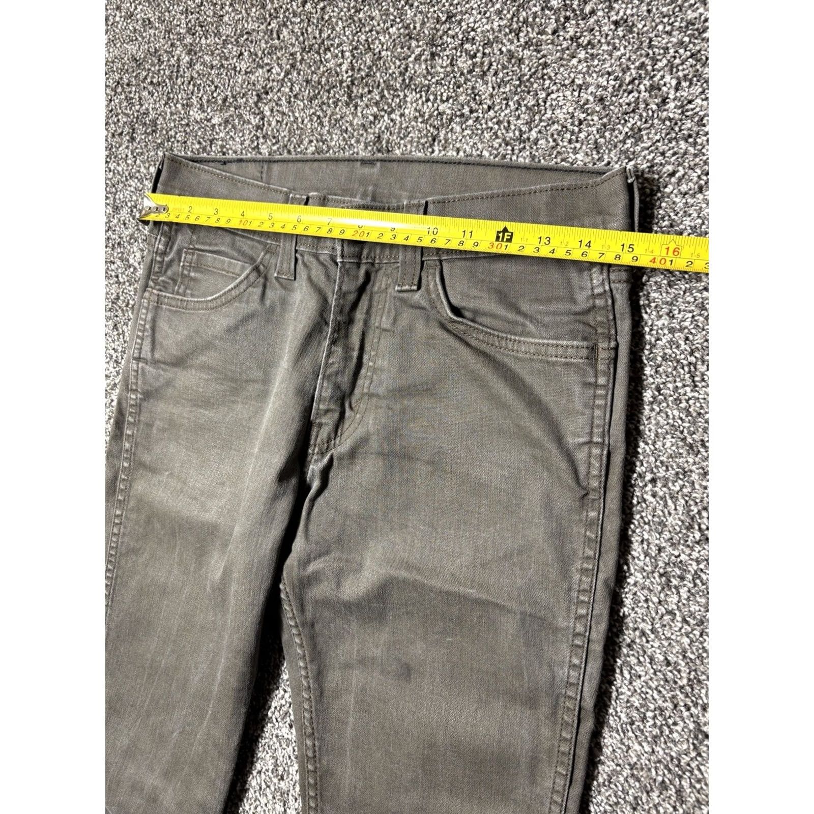 Levi's Levi's 511 Jeans Mens 30x31 Green Slim Straight Selvedge Denim Zip Fly Jeans Men Dark Green Slim Straight 511 (Regular) Size US 30 / EU 46 - 5 Thumbnail