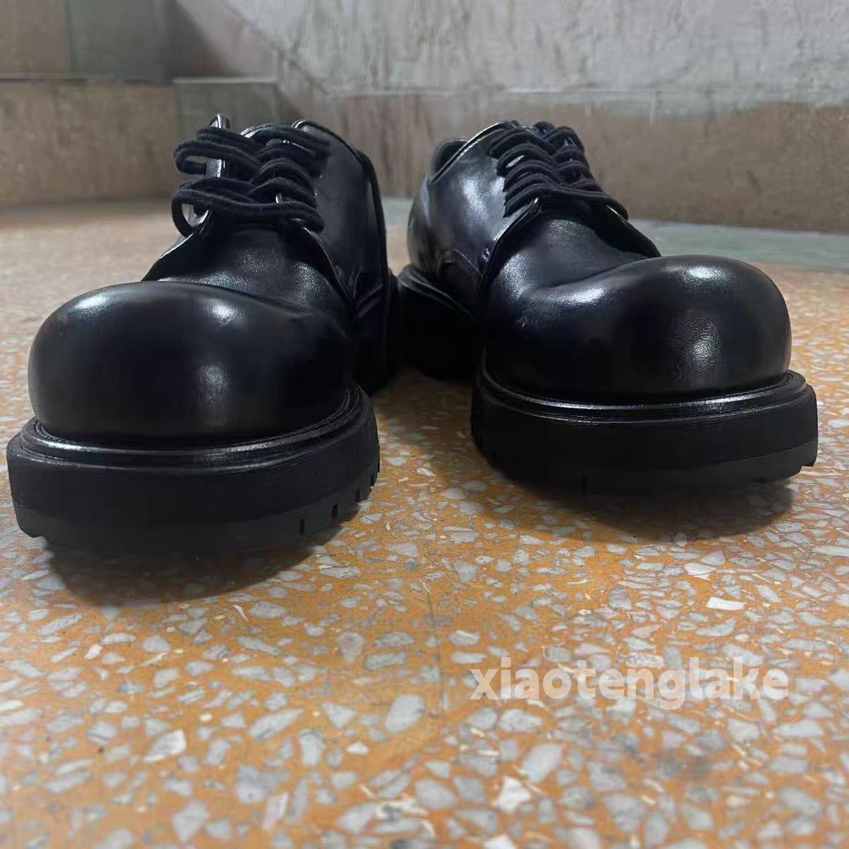 Vintage Unisex utility punk yuppie big head derby leather shoes Size US 11 / EU 44 - 6 Thumbnail