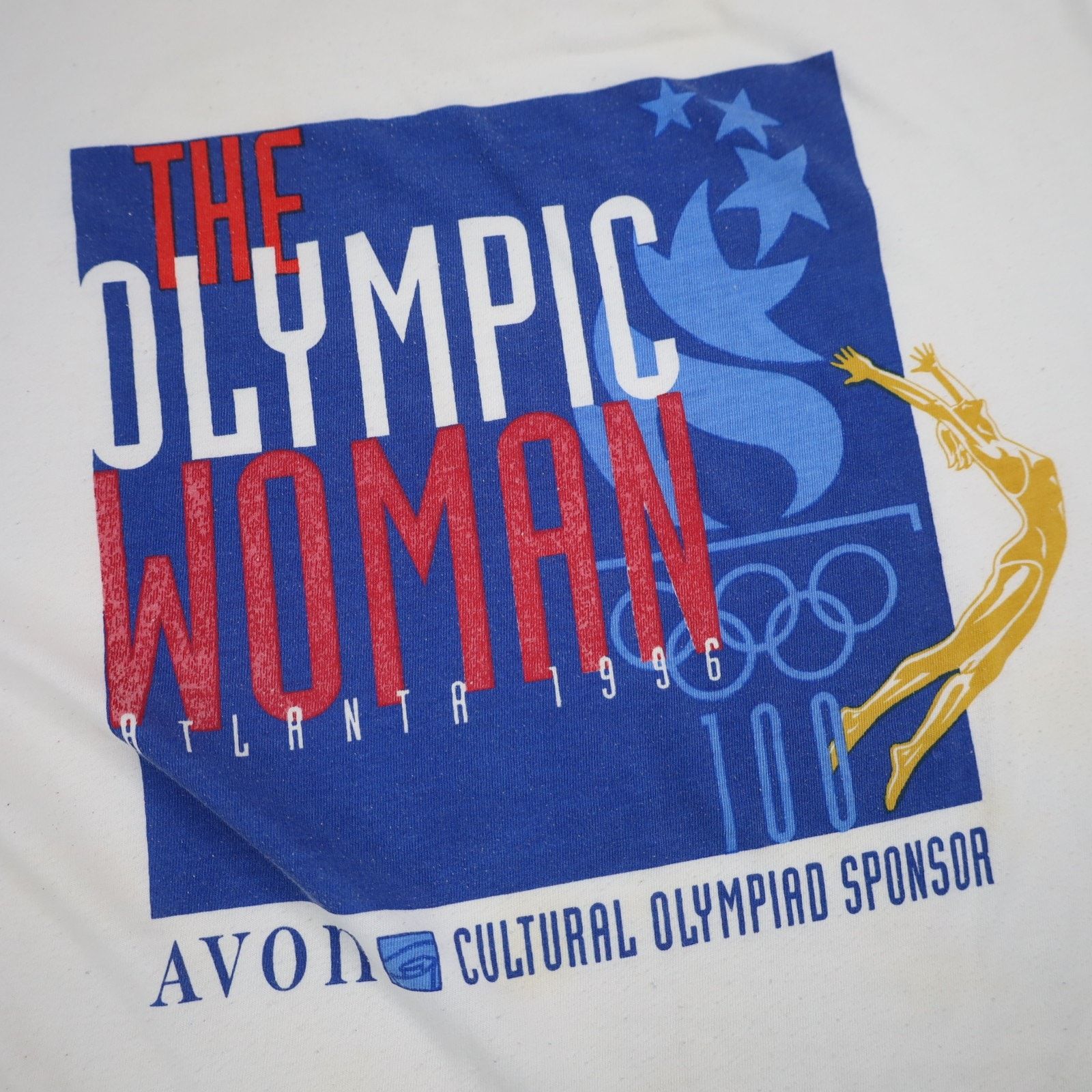 USA Olympics × Vintage Vintage 1996 Atl Avon The Olympic Women Graphic T shirt Size US XXL / EU 58 / 5 - 6 Thumbnail