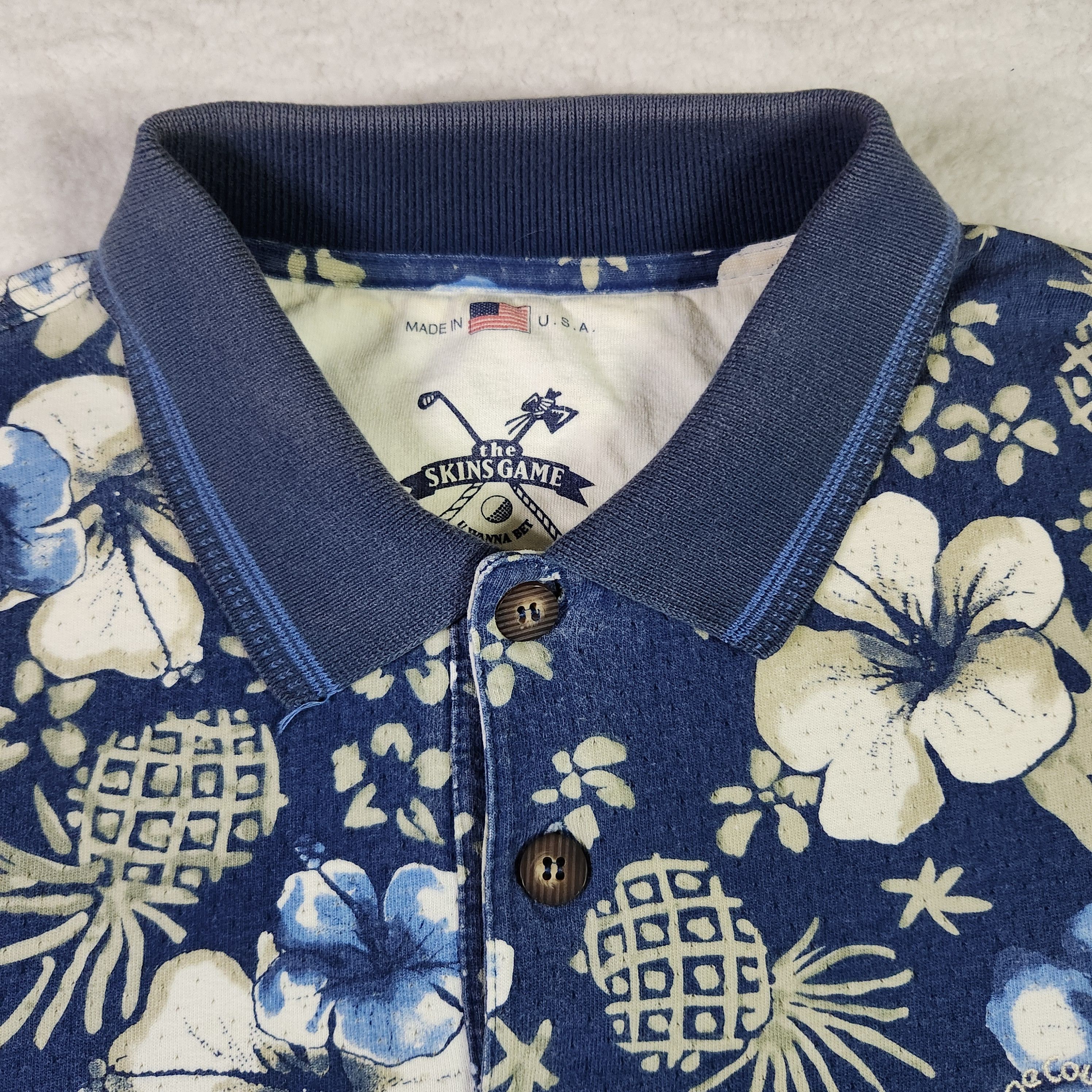 Vintage VINTAGE The Skins Game Hawaiian Golf Polo Shirt XL Floral Size US XL / EU 56 / 4 - 3 Thumbnail