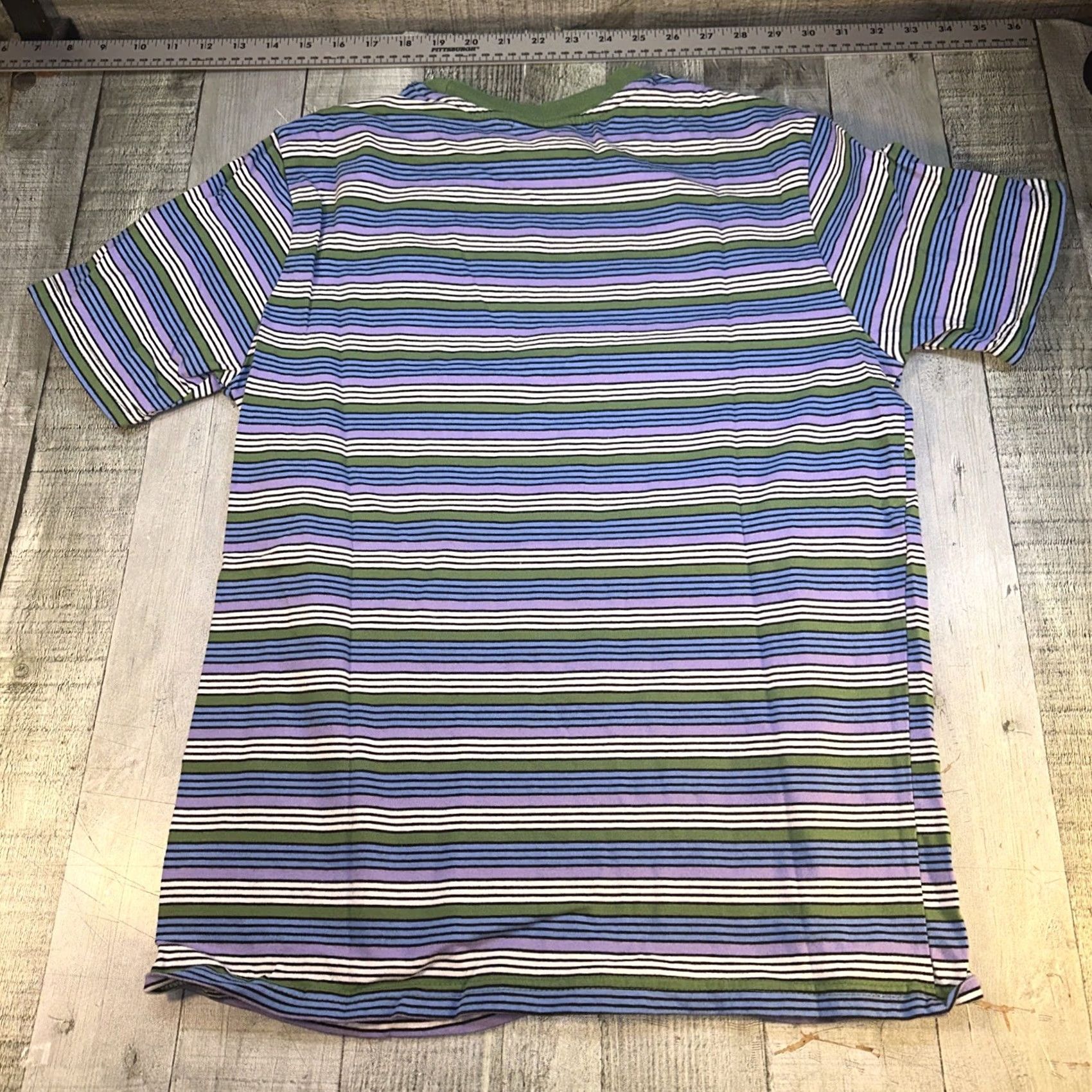 Nickelodeon Nickelodeon Mens Multicolor Striped Embroidered Short Sleeve T Shirt Size S Size US S / EU 44-46 / 1 - 4 Thumbnail