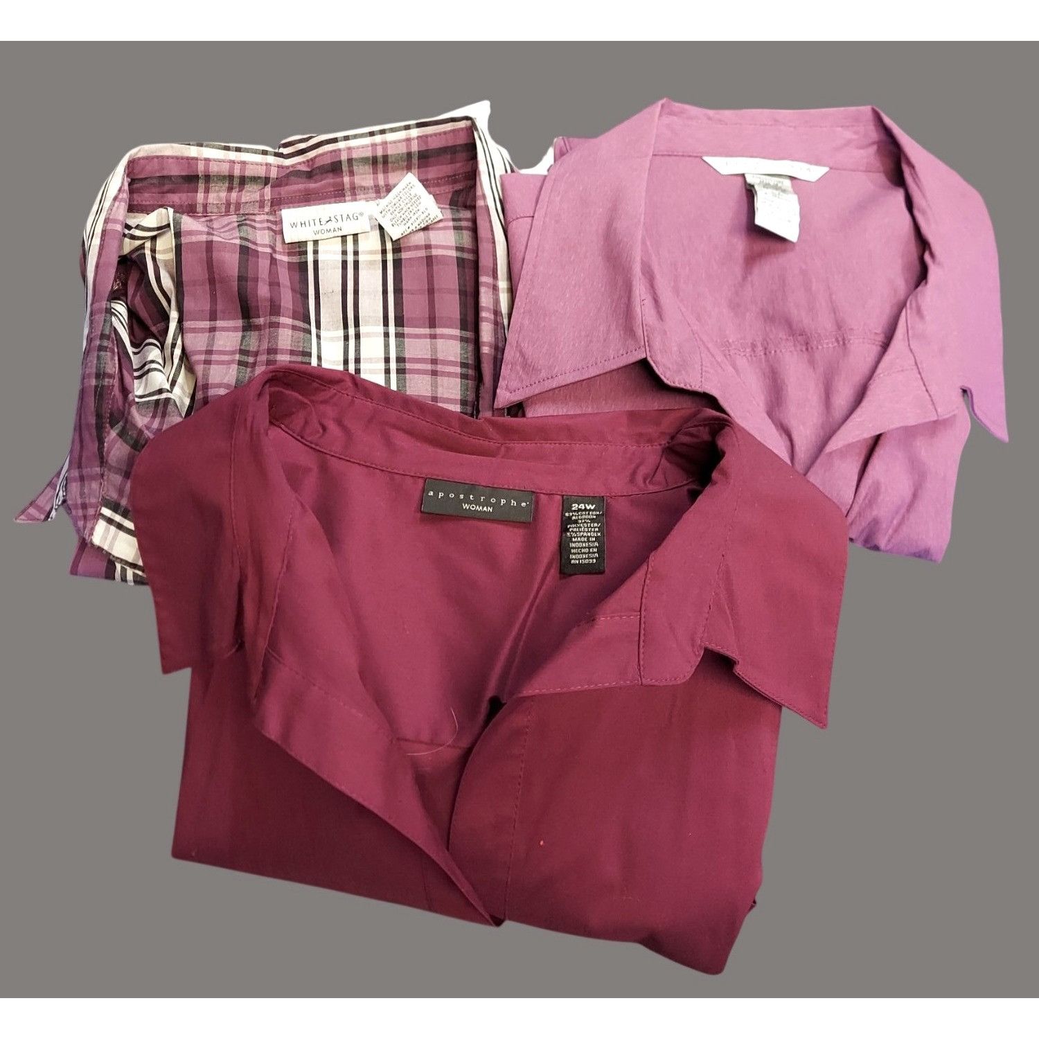 Other Womens Business Casual Plus Size 4X Bundle of 3 Blouses Q01 Size 4XL / US 24-26 - 2 Thumbnail