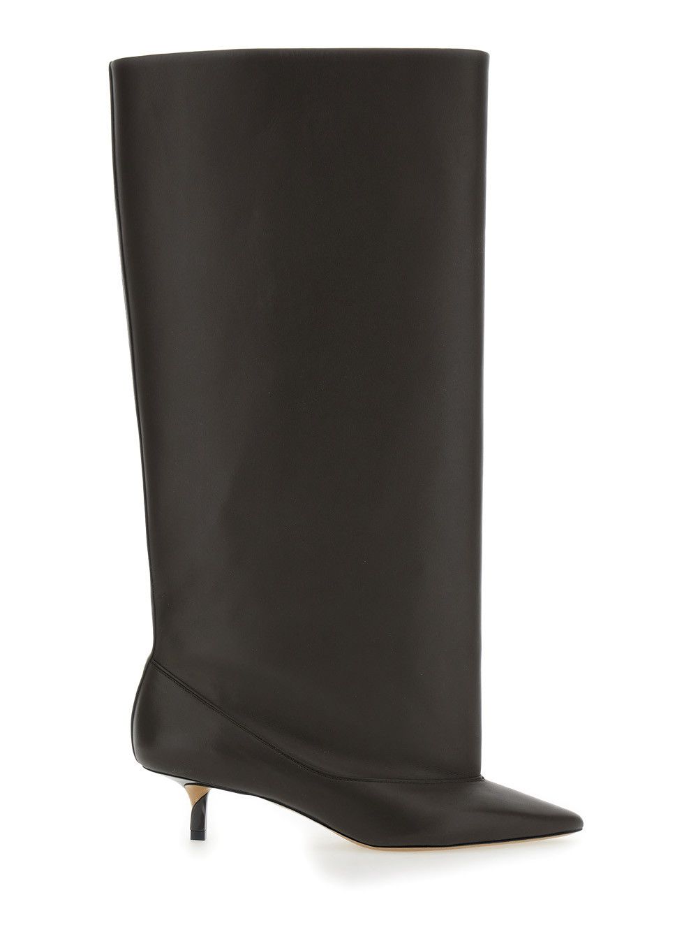 Jacquemus 'Les Bottes Tourni' Brown Boots with Pointed Toe and Low Stiletto Heel in Leather Woman Size US 8 / IT 38 - 1 Thumbnail