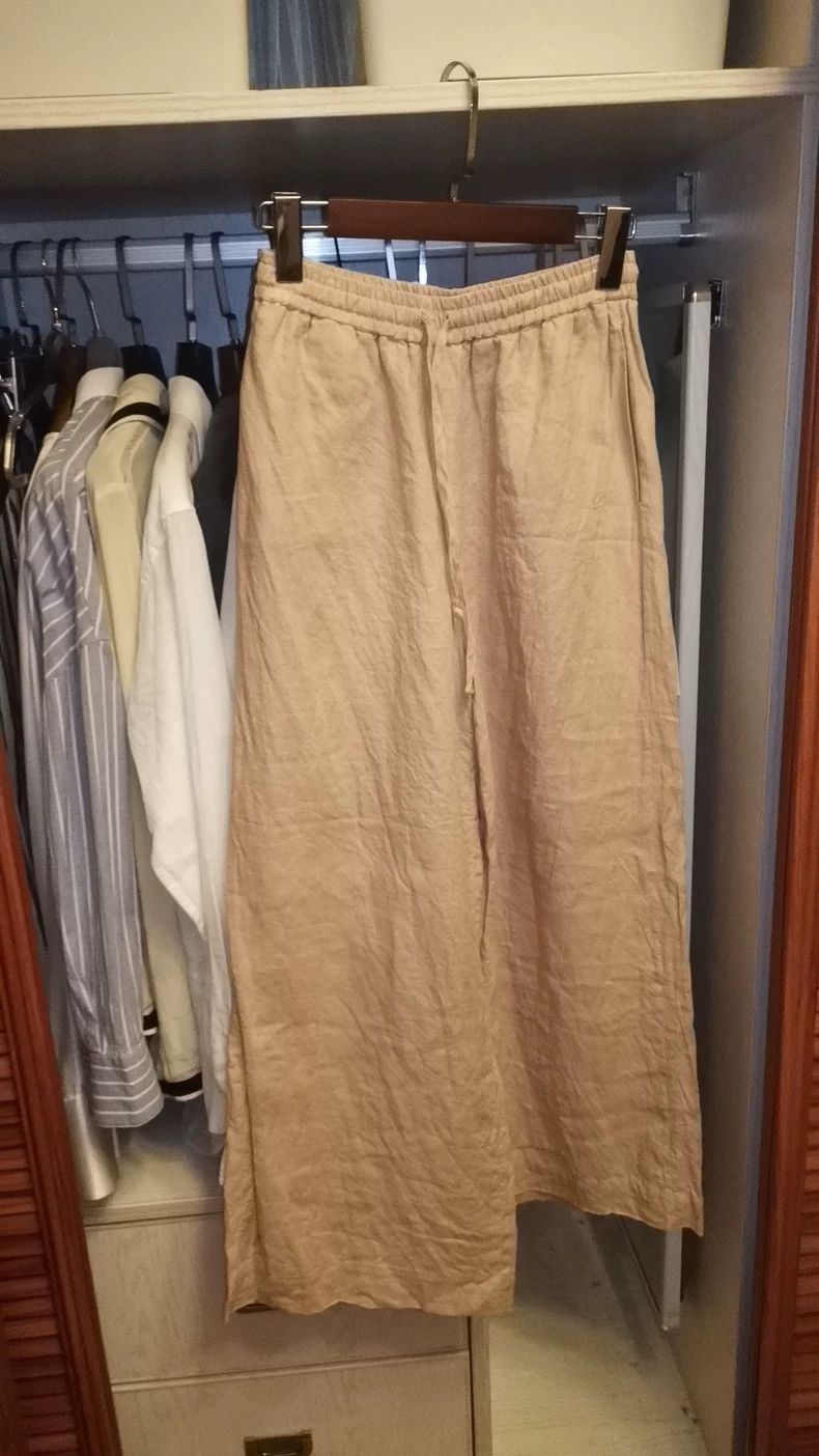 Loro Piana LORO PIANA Flax wide-leg trousers Size 24" / US 00 / IT 34 - 1 Thumbnail