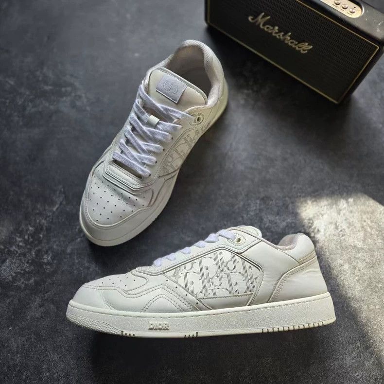 Dior DIOR B27 White Printed Sneakers Size 44-2506 Size US 10 / EU 43 - 4 Thumbnail