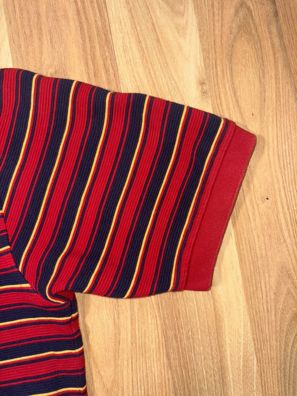 Tommy Hilfiger Vintage 90s Tommy Hilfiger Crest Logo Striped Polo Shirt XL Size US XL / EU 56 / 4 - 5 Thumbnail
