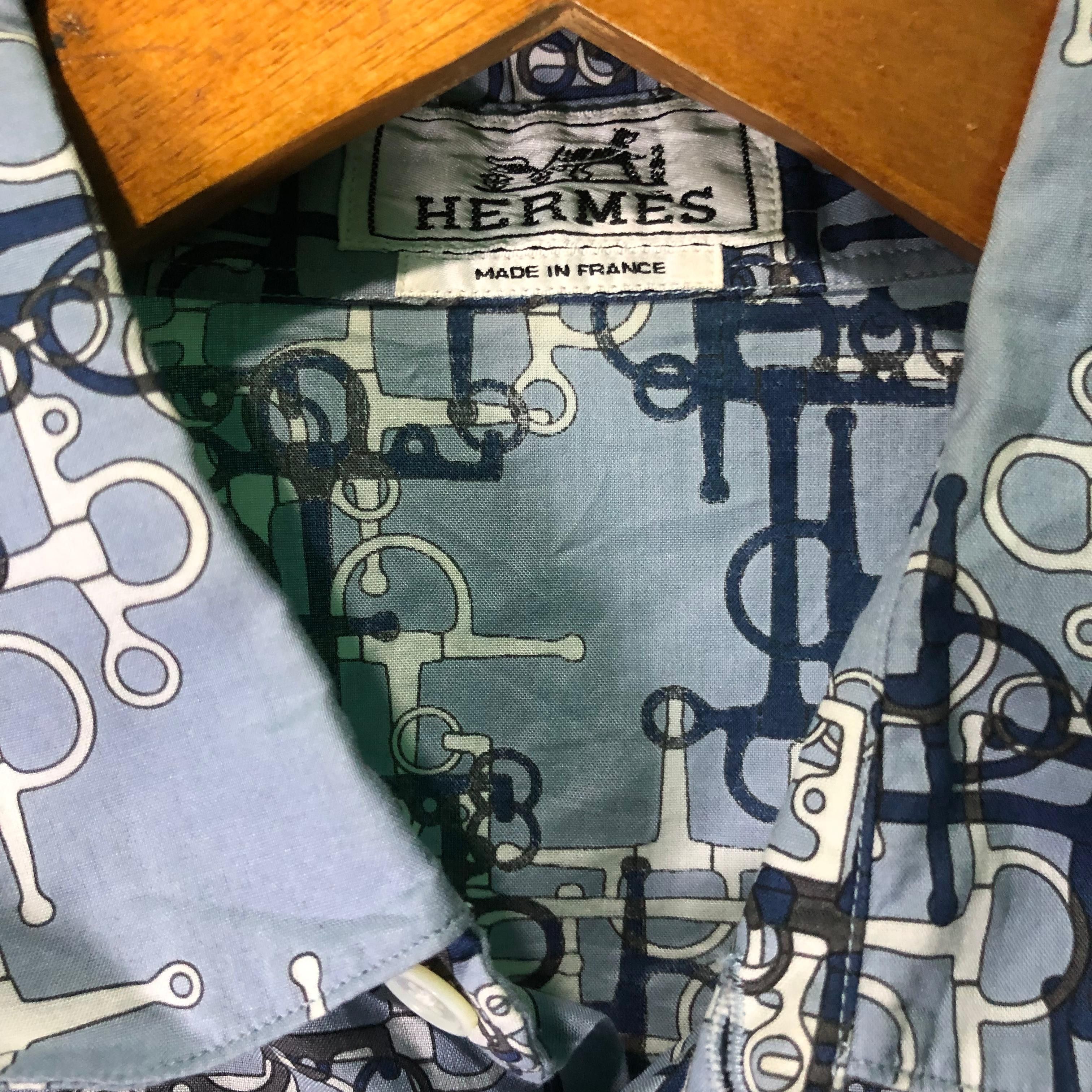 Hermes 2000s Hermes Monogram Shirts Size US L / EU 52-54 / 3 - 2 Thumbnail