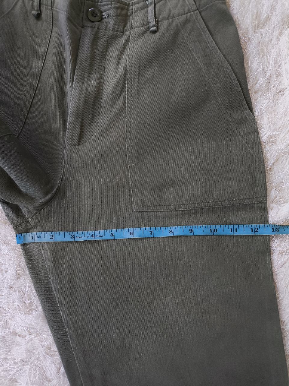 Japanese Brand ADAPT RETAILING Japan Utility Rayon Olive Green Baker Pants Size US 31 - 8 Thumbnail