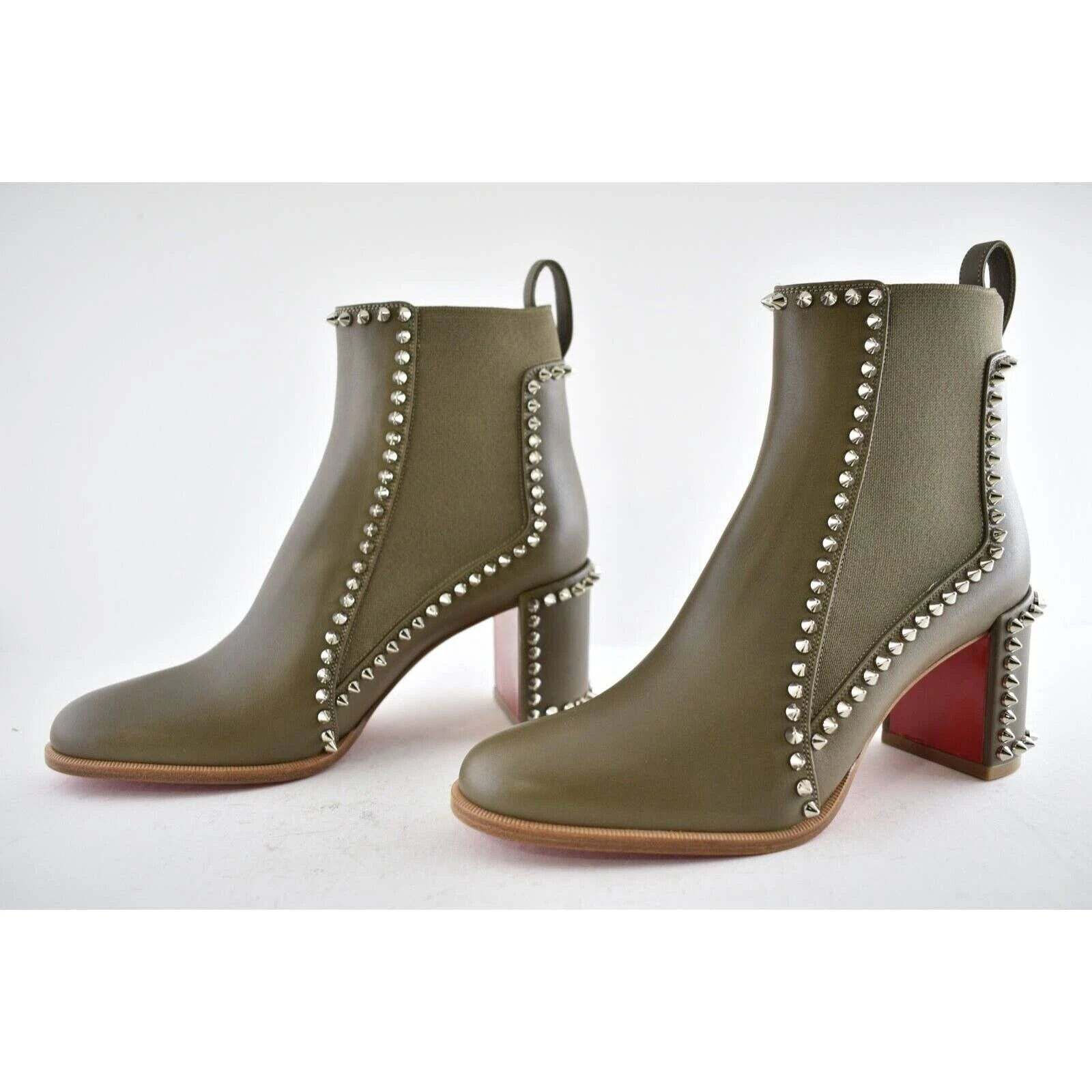 Christian Louboutin Christian Louboutin Out Line Spike 70 Silex Grey Leather Size US 6.5 / IT 36.5 - 10 Thumbnail