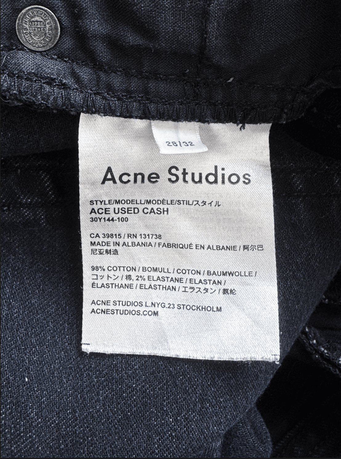 Acne Studios Acne 'ACE USED CASH' Denim Size US 28 / EU 44 - 4 Thumbnail