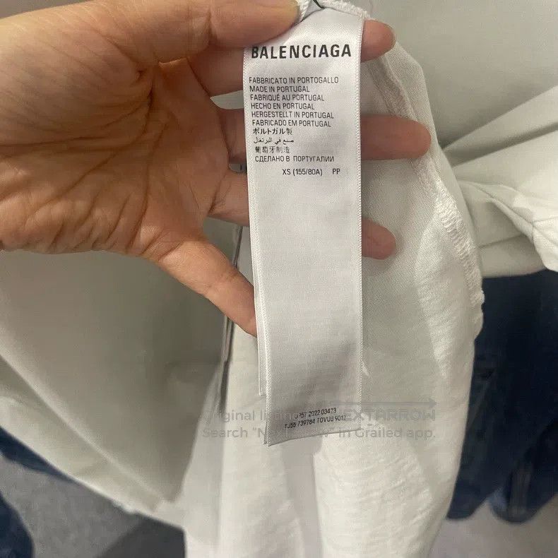 Balenciaga Balenciaga Solid color rhinestone logo short-sleeved T-shi Size US XS / EU 42 / 0 - 4 Thumbnail