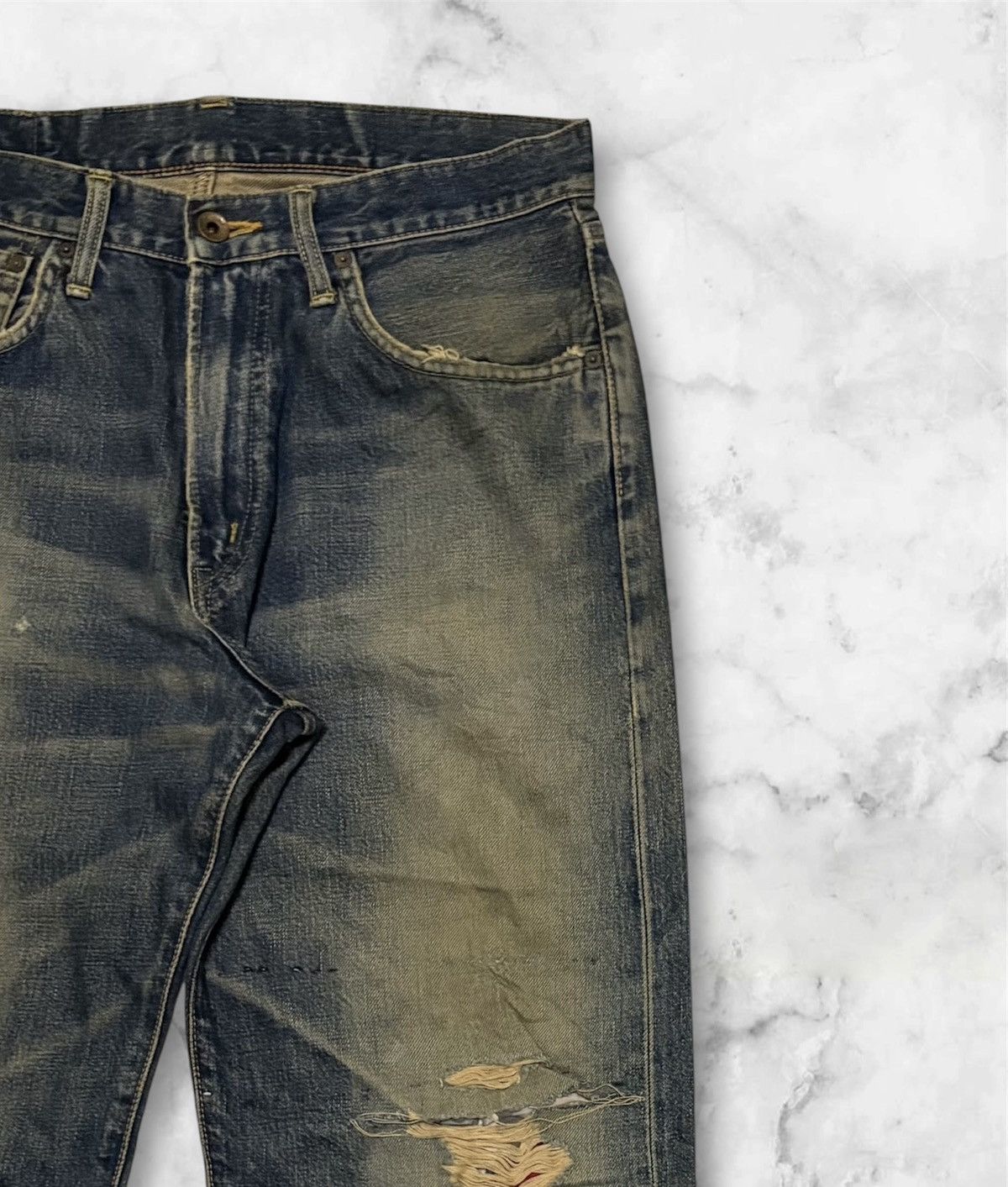 Edwin × Vintage Japanese Edwin Streetwear Jeans Distressed Denim Size US 32 / EU 48 - 5 Thumbnail