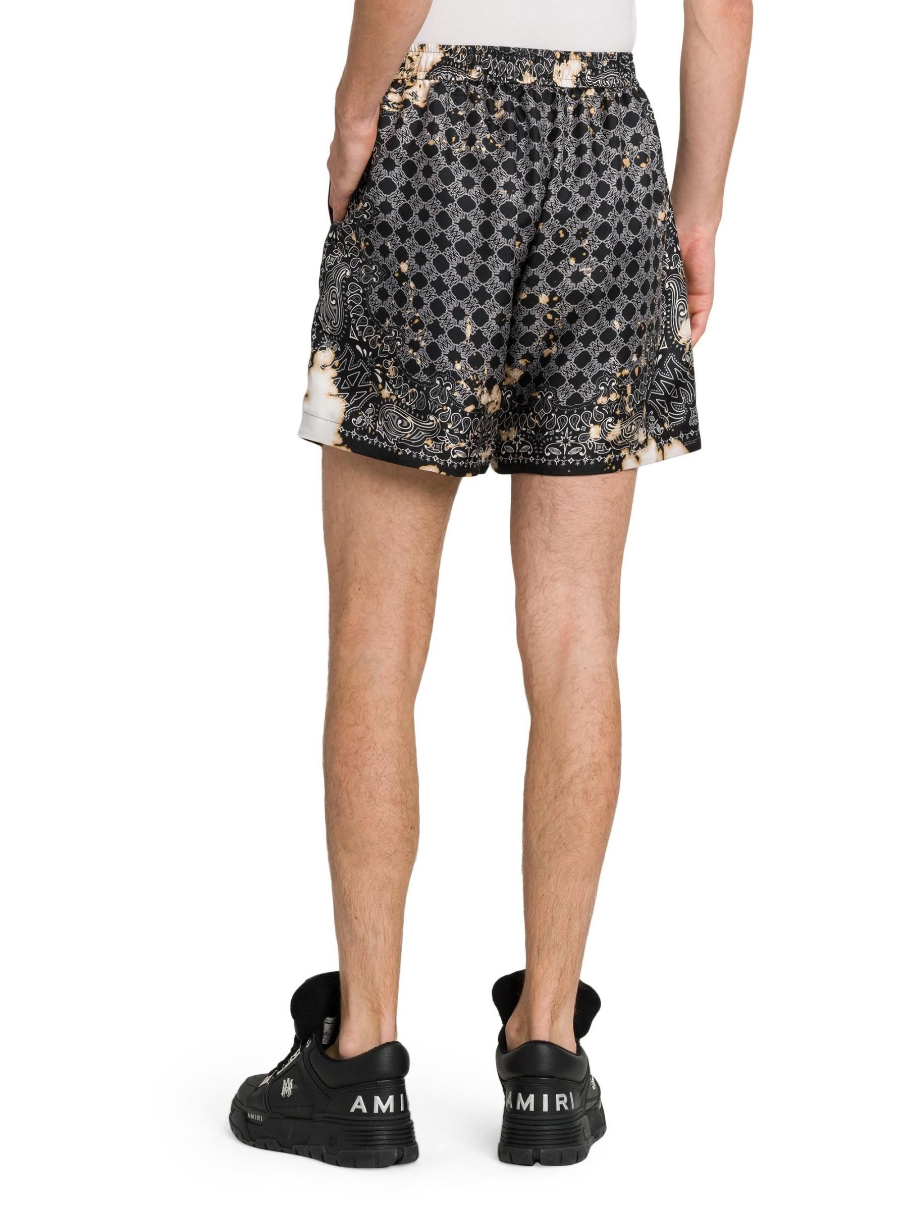 Amiri os11x1225 Bleach Bandana Silk Drawstring Shorts Multicolor Size US 30 / EU 46 - 4 Thumbnail