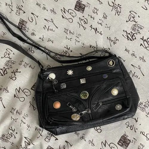 Other Black PU Leather Patchwork Crossbody Bag Size ONE SIZE - 2 Thumbnail