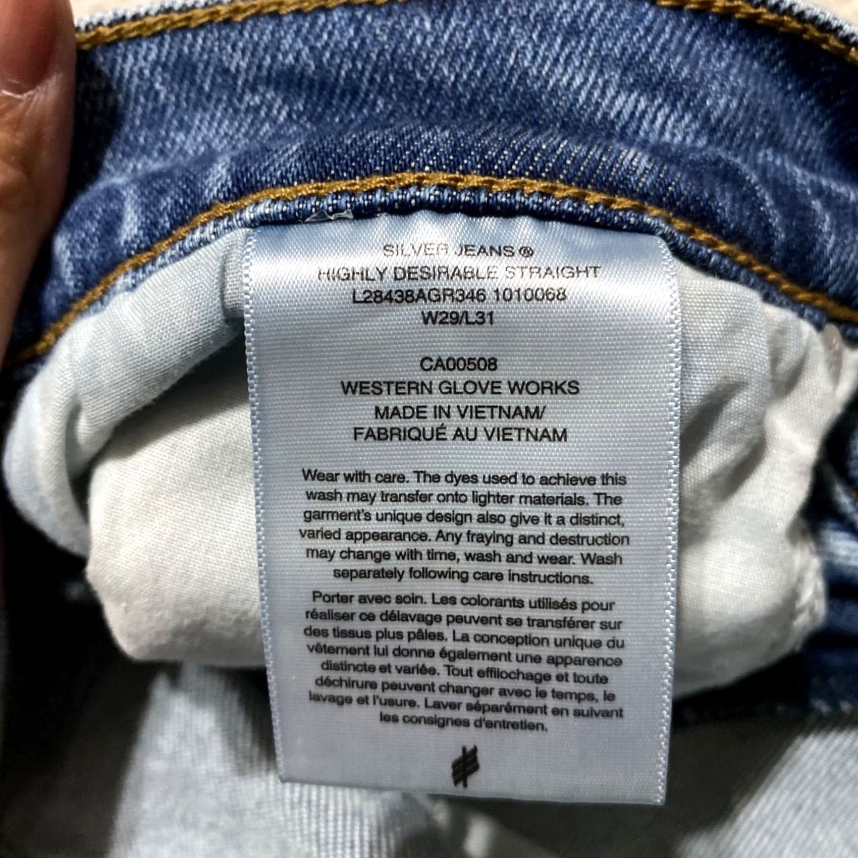 Silver Jeans Co. Silver Jeans Co Womens Jeans Blue Denim Medium Wash Straight High Rise 29 Adult Womens XS-Plus? Size 29" - 4 Thumbnail