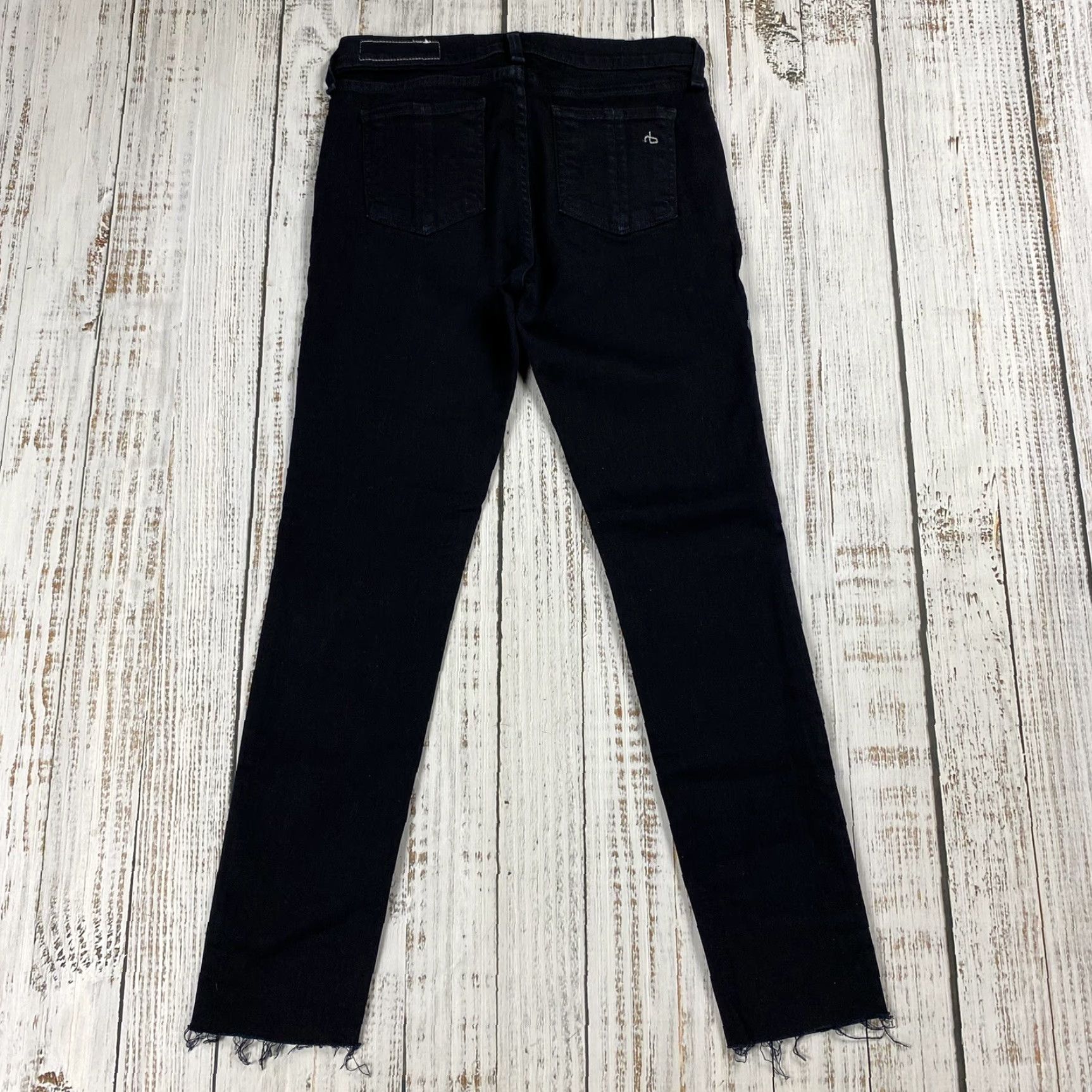 Rag & Bone RAG & BONE Skinny Jeans Womens Size 26 Black Paint Stripe Splatters Denim Ankle Size 26" / US 2 / IT 38 - 6 Thumbnail