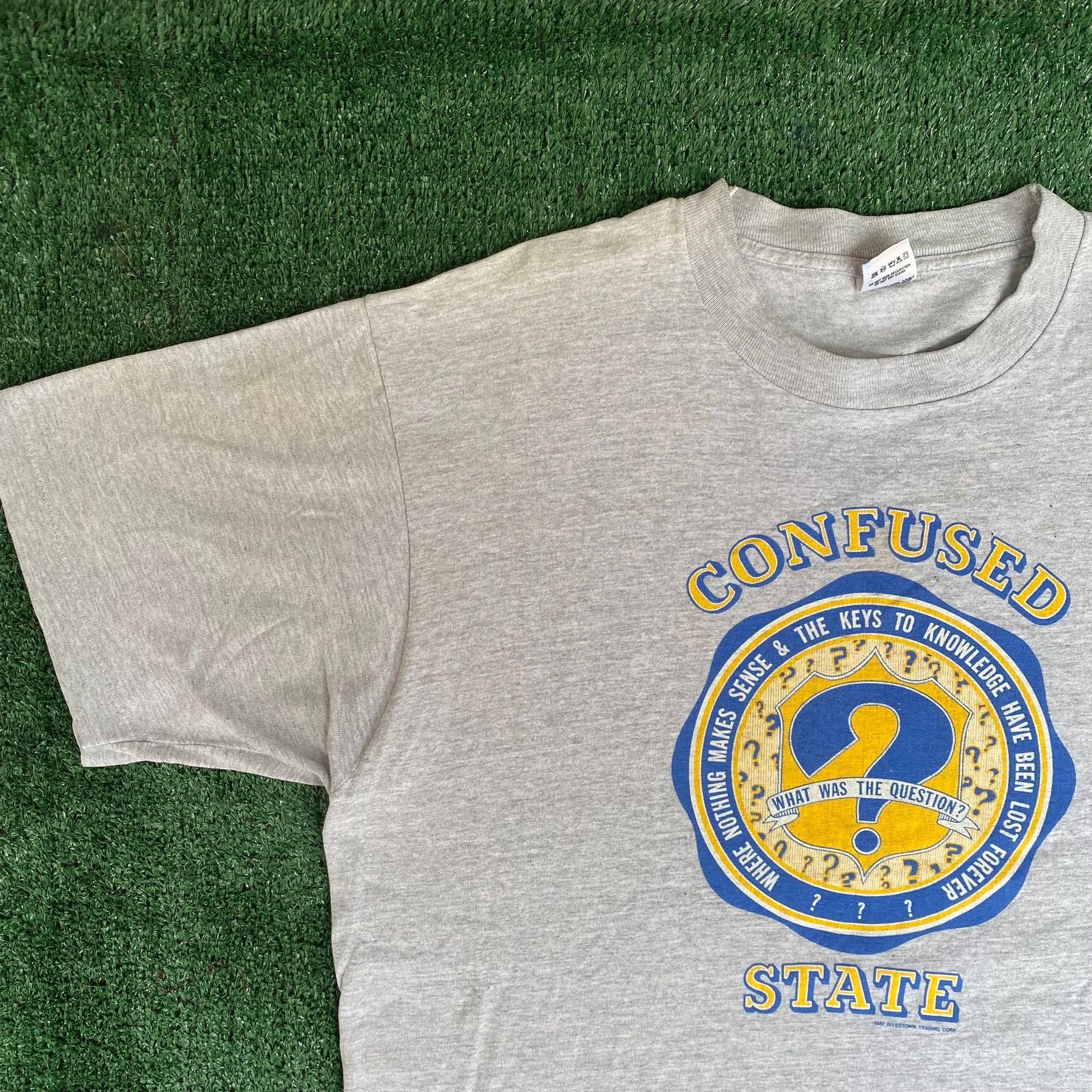 Fruit Of The Loom Vintage 90s Ironic Humor Shirt Funny Sarcastic College Tee Size US XL / EU 56 / 4 - 2 Thumbnail