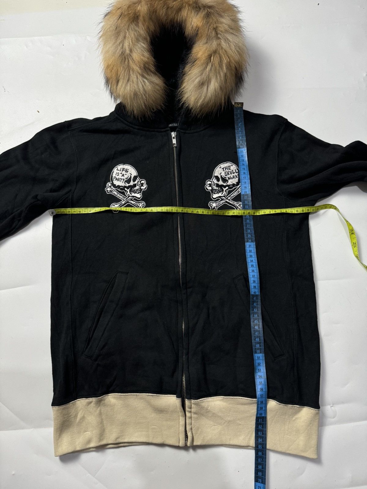 If Six Was Nine Fur Hoodie Double Skulls Bones Skull Works Size US M / EU 48-50 / 2 - 7 Thumbnail